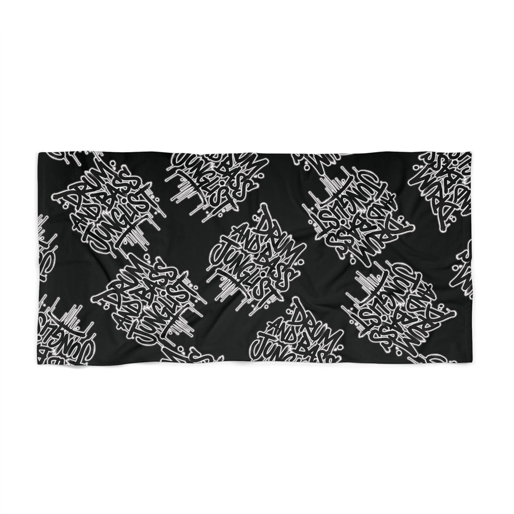 Drum and Bass Junglist Graffiti Beach Towel | Urban Surf Vibe | Premium Festival & Beach Towel (2 Sizes)