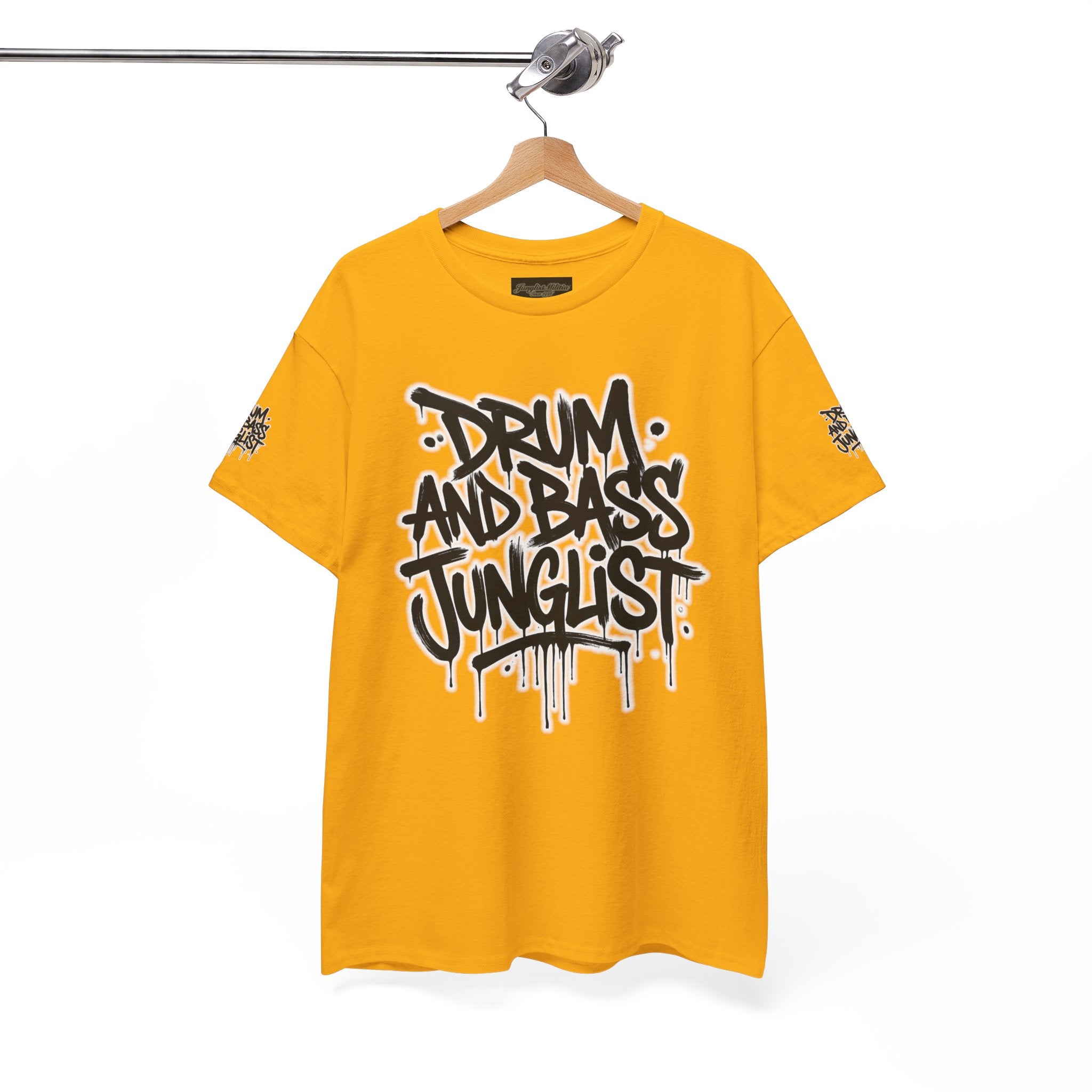 Junglist Militia™ Since 1996 | Drum & Bass Junglist Graffiti Gildan Premium Cotton T-Shirt | NeuroDemonic Records Official Streetwear | 10 Colors