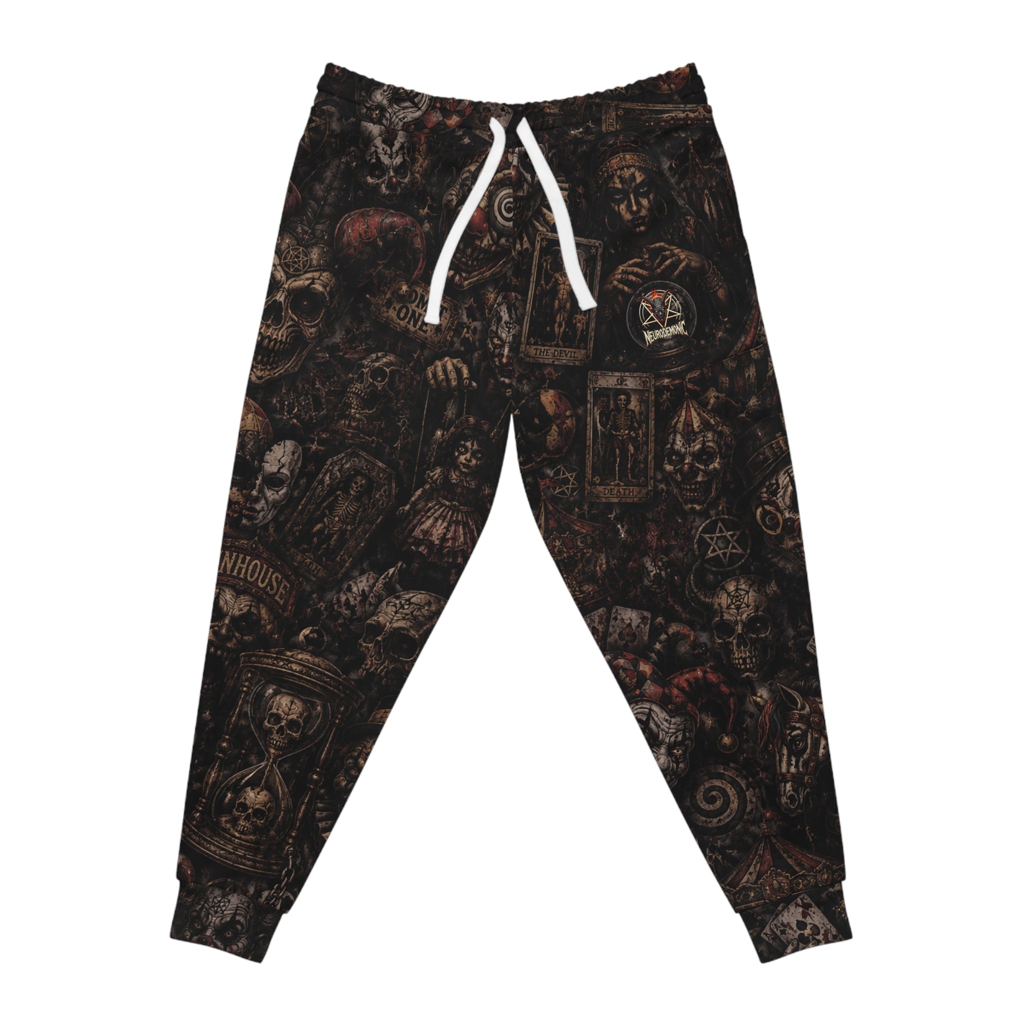 NeuroDemonic Carnival of the Damned Joggers – Premium Horror Circus Streetwear