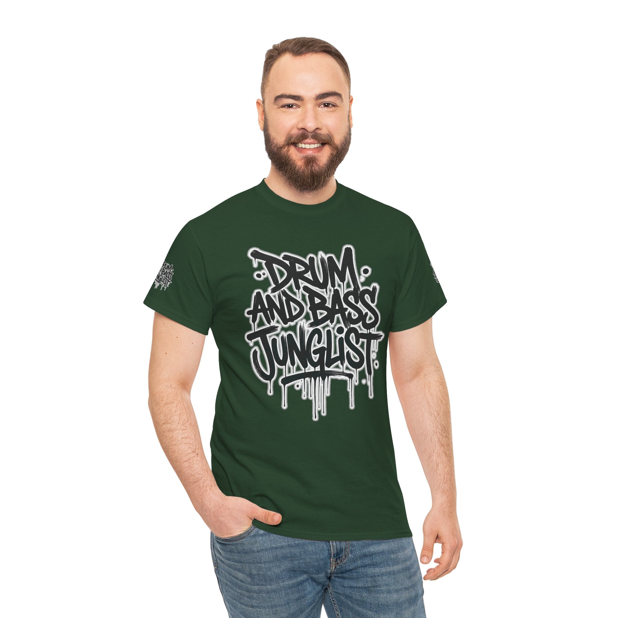 Junglist Militia™ Since 1996 | Drum & Bass Junglist Graffiti Gildan Premium Cotton T-Shirt | NeuroDemonic Records Official Streetwear | 10 Colors