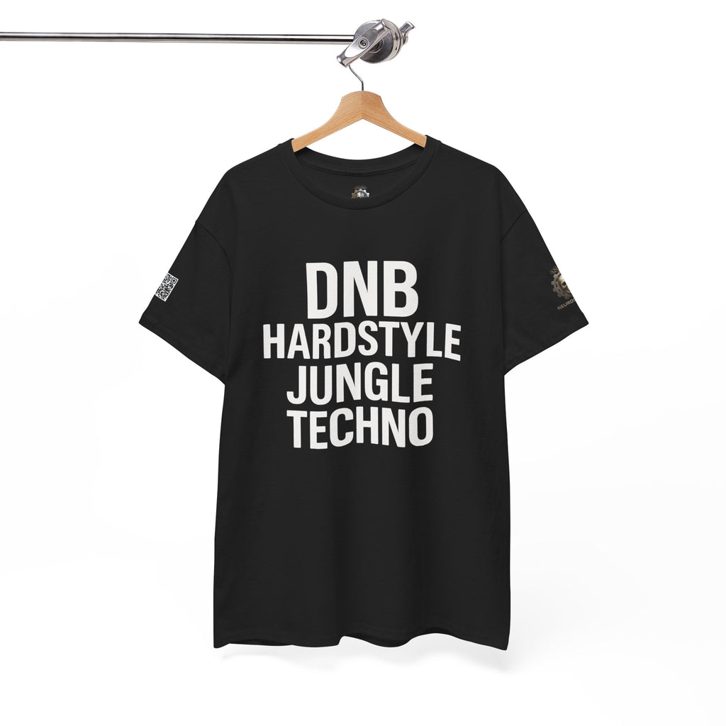 NeuroDemonic Electronic Music Genres T-Shirt — DNB Hardstyle Jungle Techno Graphic Tee