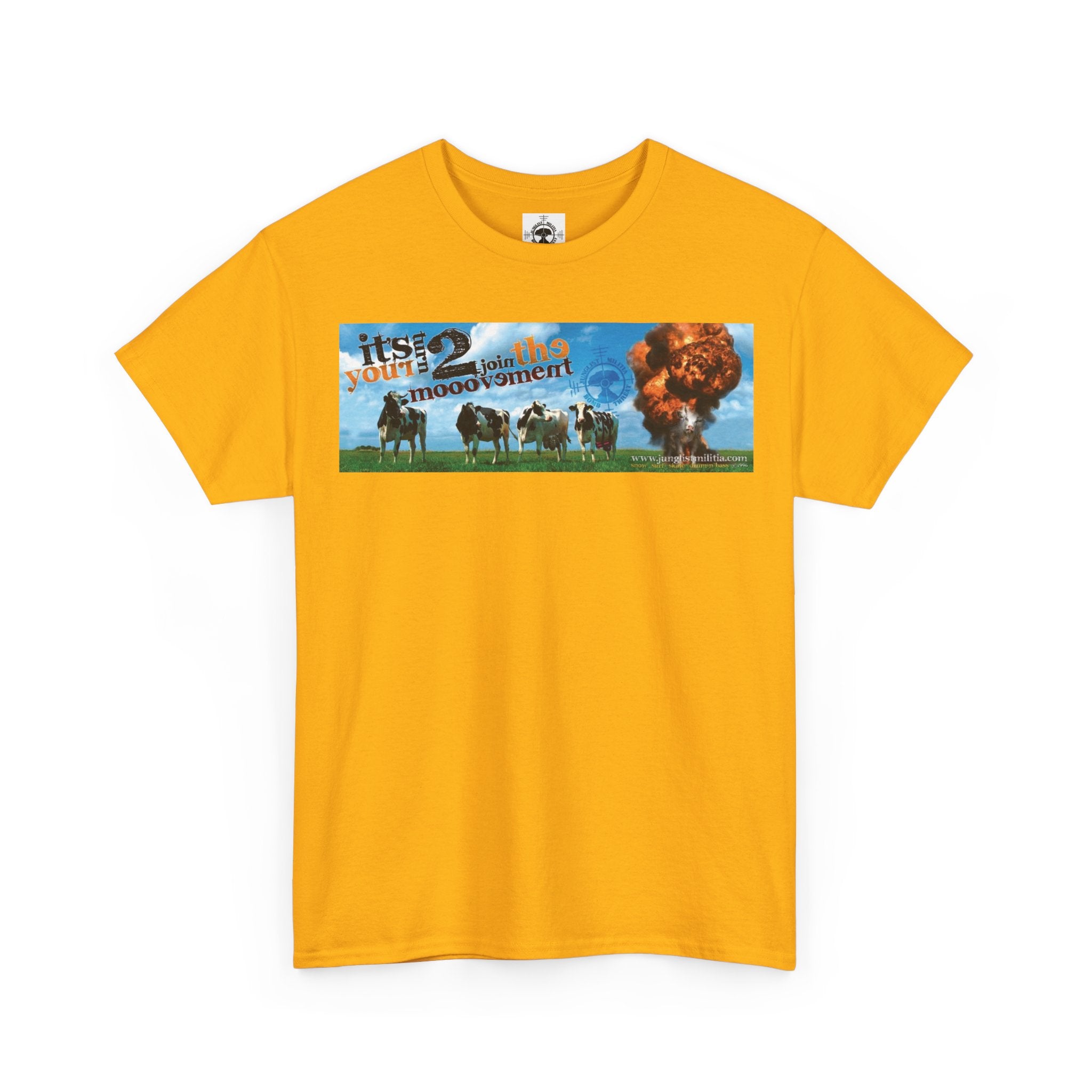 Cow Bombs Junglist Militia Bomb Threat 1st Gen Logo - Unisex T shirts - Junglist Militia Since 1996