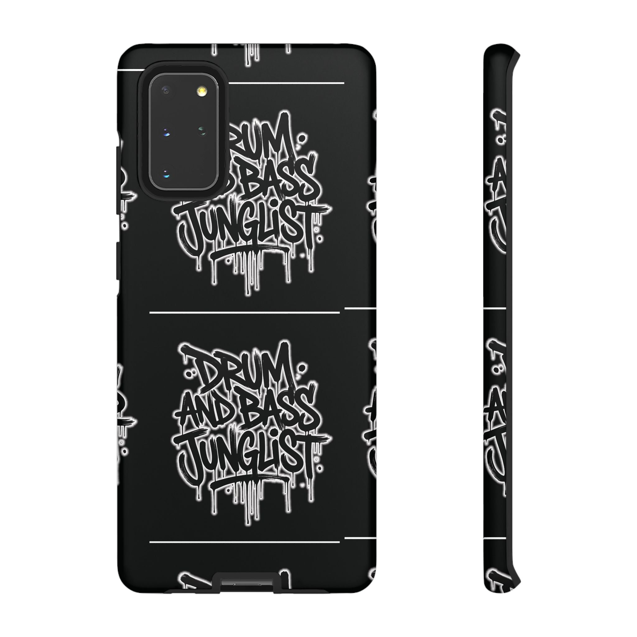 Drum and Bass Junglist Black Graffiti Tough Phone Case | iPhone & Samsung Protective Case