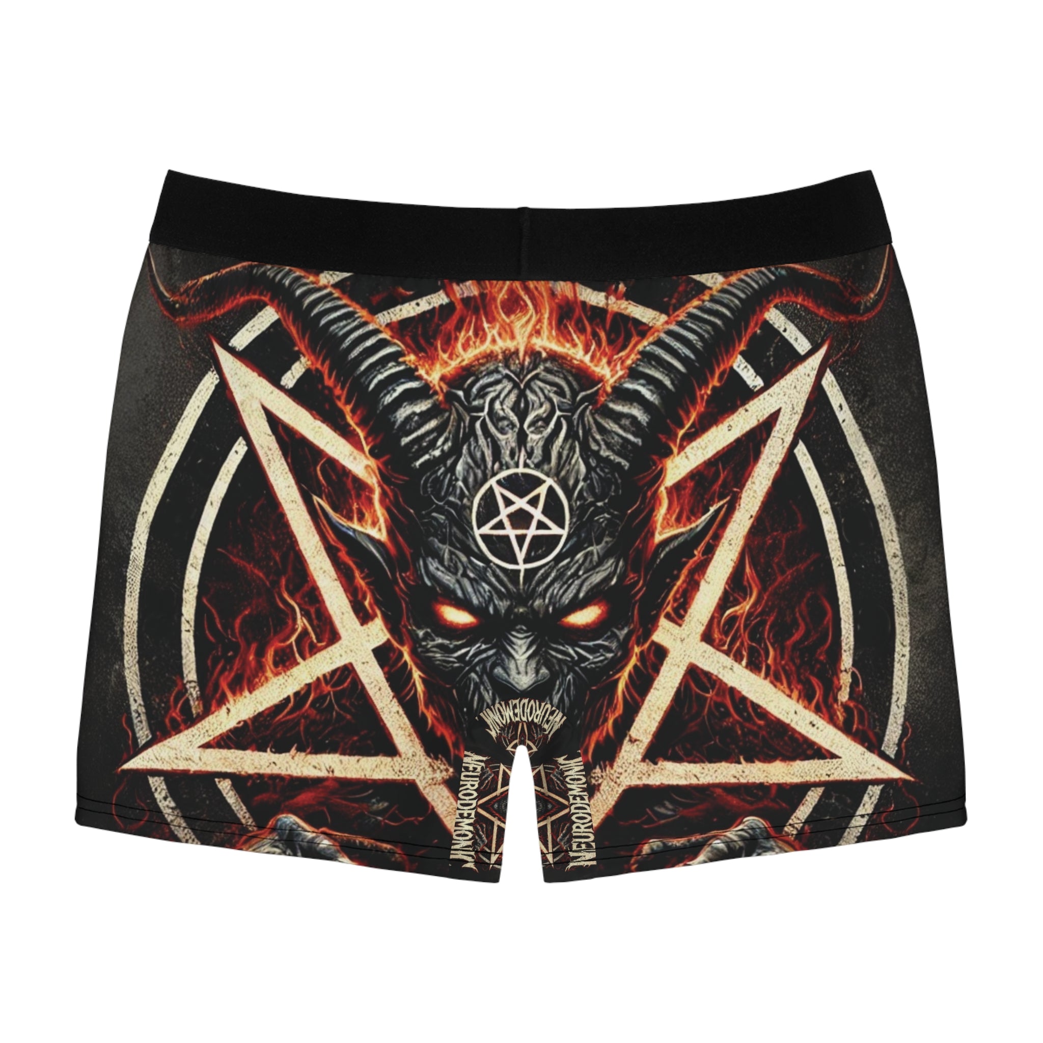 NeuroDemonic Infernal Baphomet Boxer Briefs – Premium Heavy Metal Underwear Edition