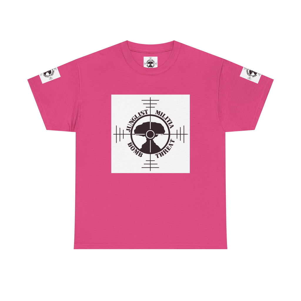 1st Gen Junglist Militia Bomb Threat Logo Unisex Heavy Cotton Tee