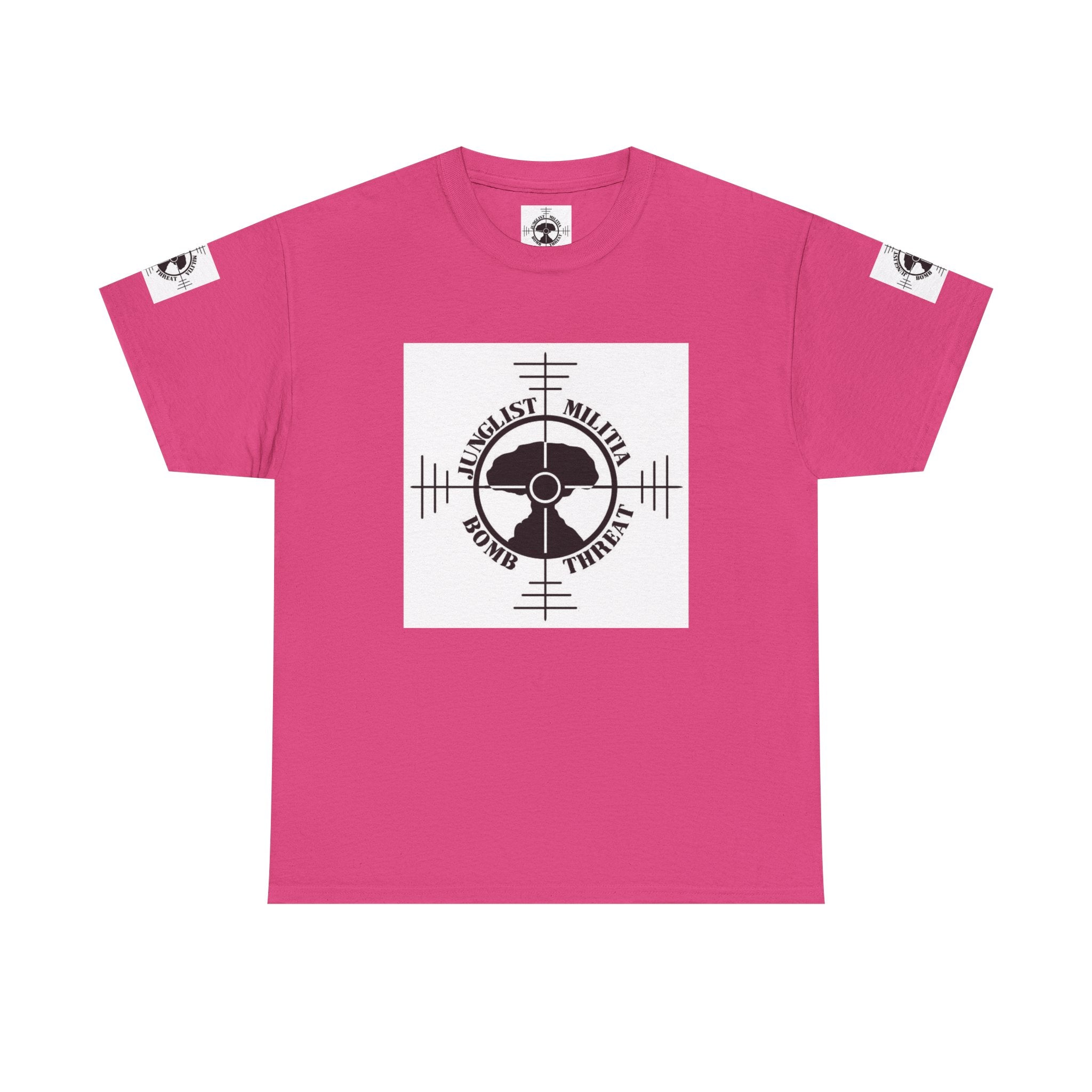 1st Gen Junglist Militia Bomb Threat Logo Unisex Heavy Cotton Tee