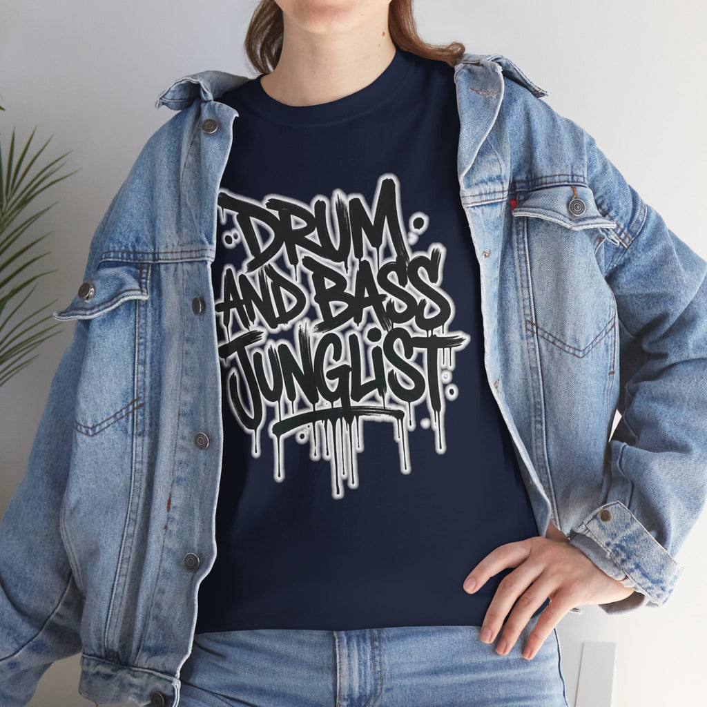 Junglist Militia™ Since 1996 | Drum & Bass Junglist Graffiti Gildan Premium Cotton T-Shirt | NeuroDemonic Records Official Streetwear | 10 Colors