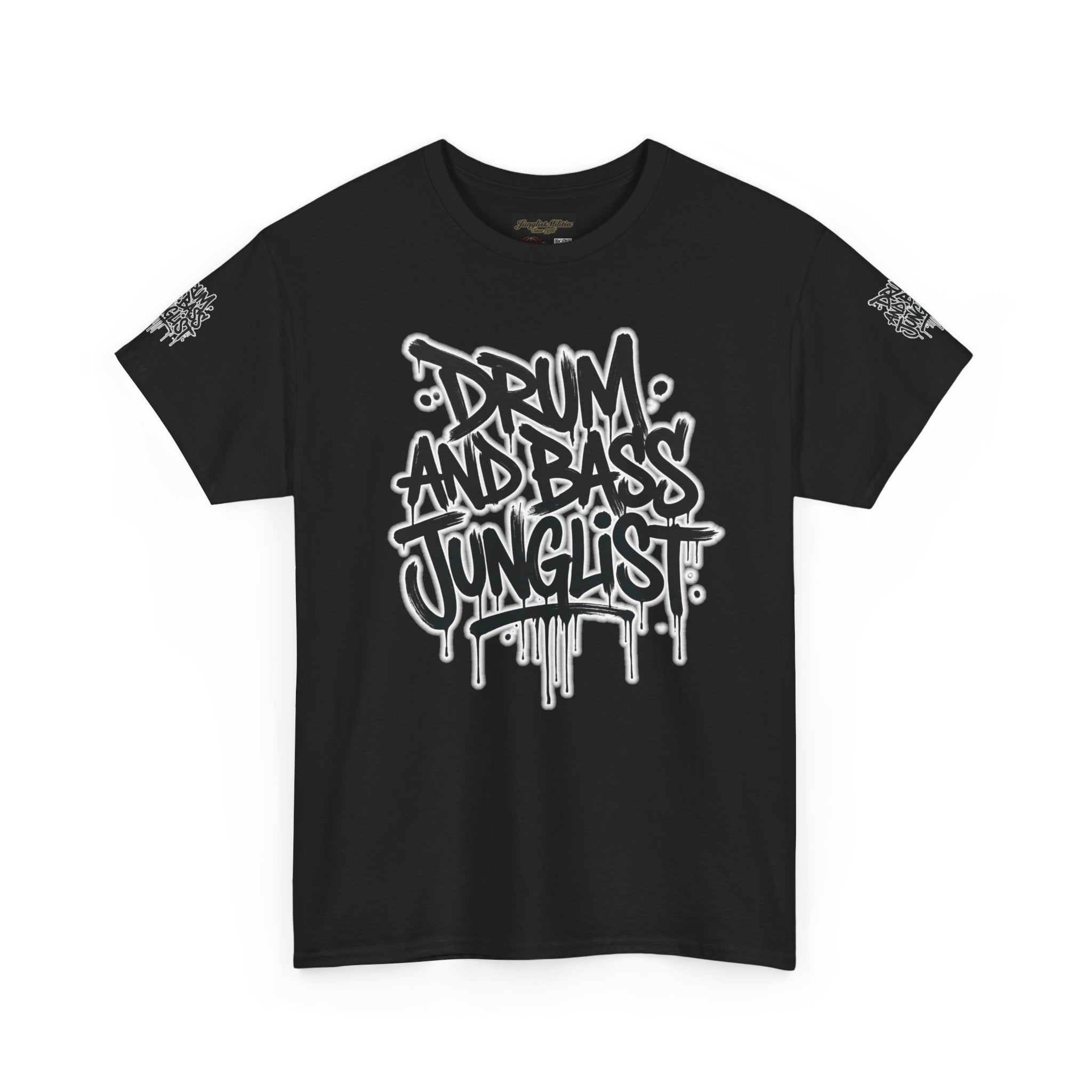 Junglist Militia™ Since 1996 | Drum & Bass Junglist Graffiti Gildan Premium Cotton T-Shirt | NeuroDemonic Records Official Streetwear | 10 Colors