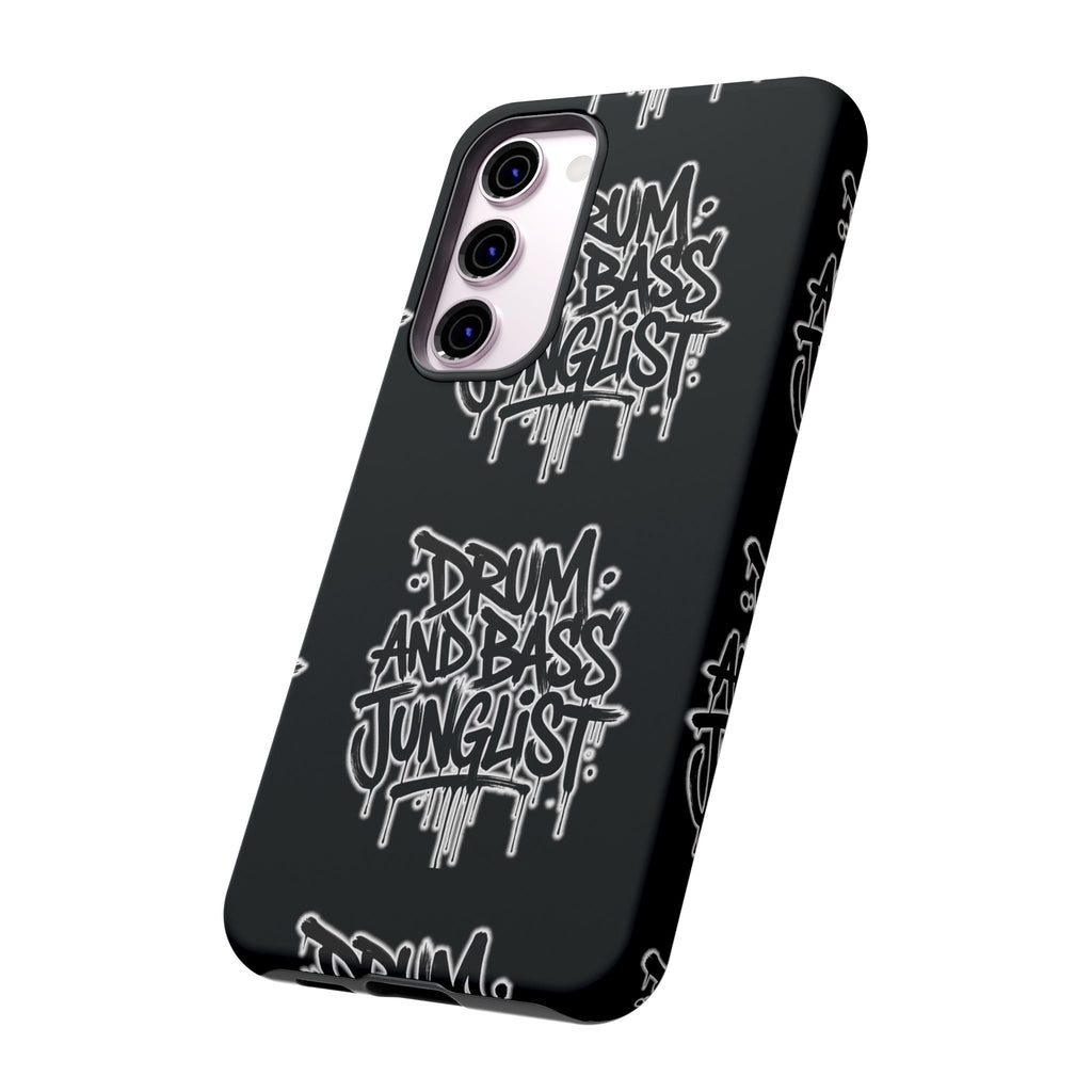 Drum and Bass Junglist Black Graffiti Tough Phone Case | iPhone & Samsung Protective Case