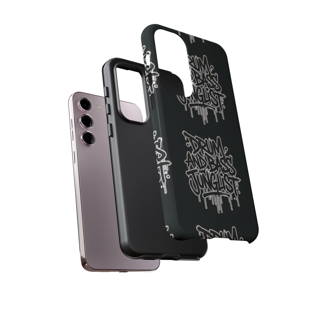 Drum and Bass Junglist Black Graffiti Tough Phone Case | iPhone & Samsung Protective Case