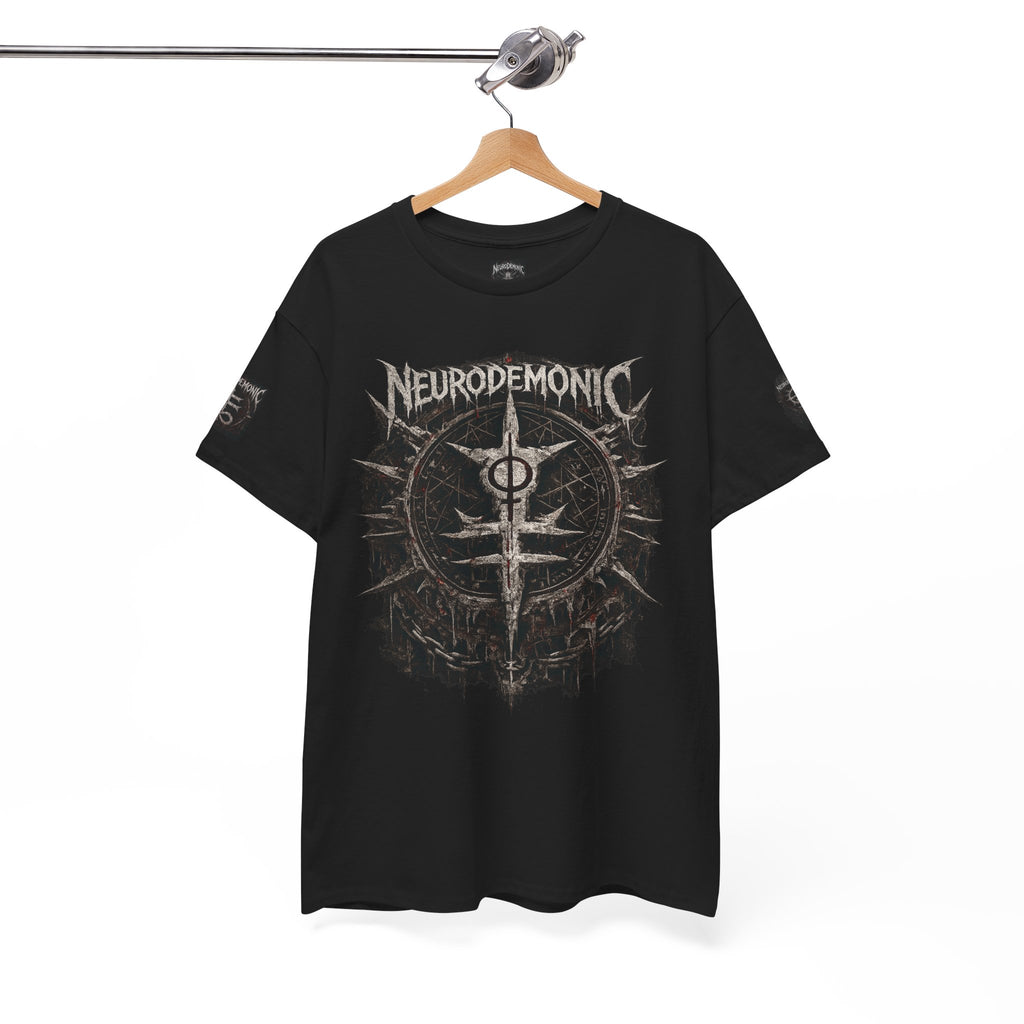 NeuroDemonic Cult Sigil T-Shirt – Forged From Sound, Built From Shadows | Premium Gildan Front & Back Graphic Tee