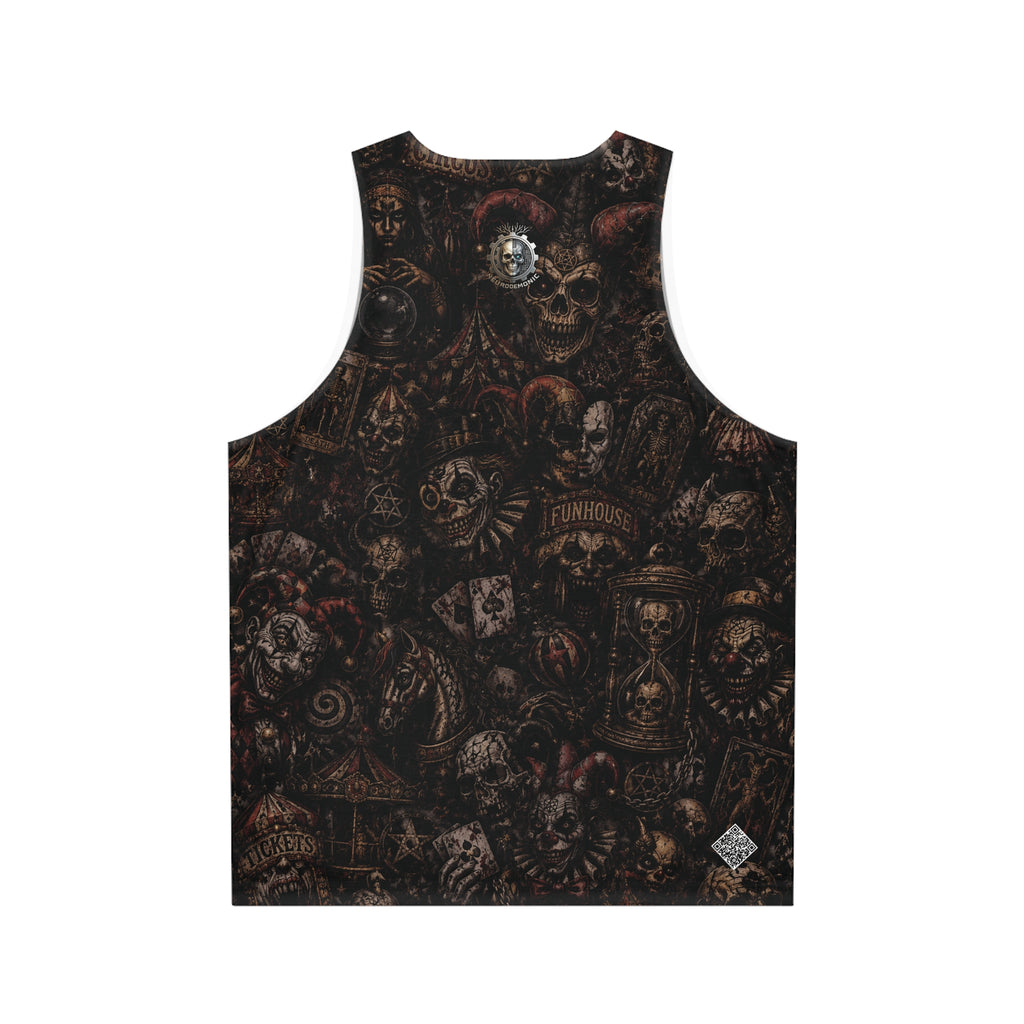 NeuroDemonic Carnival of the Damned Tank Top – Premium Horror Circus Streetwear Edition