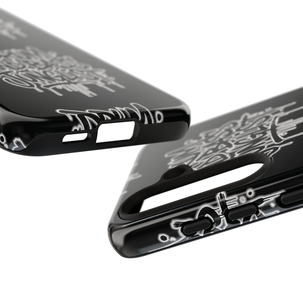 Drum and Bass Junglist Black Graffiti Tough Phone Case | iPhone & Samsung Protective Case