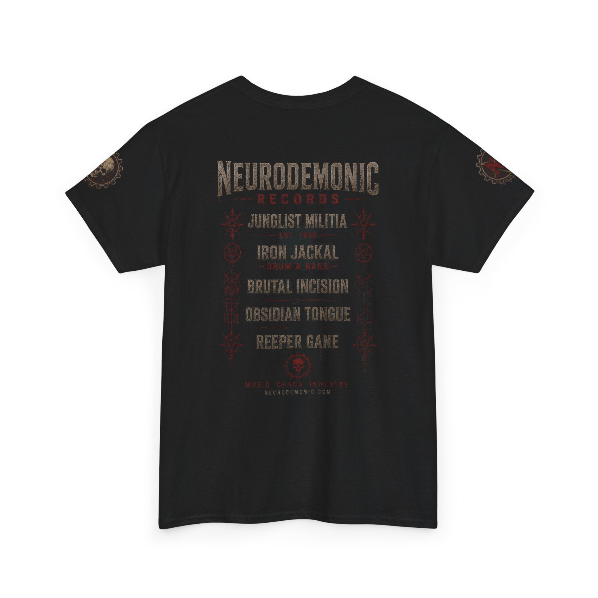 NeuroDemonic Records™ Premium Gildan Cotton T-Shirt – Gargoyle Demon Tour Edition