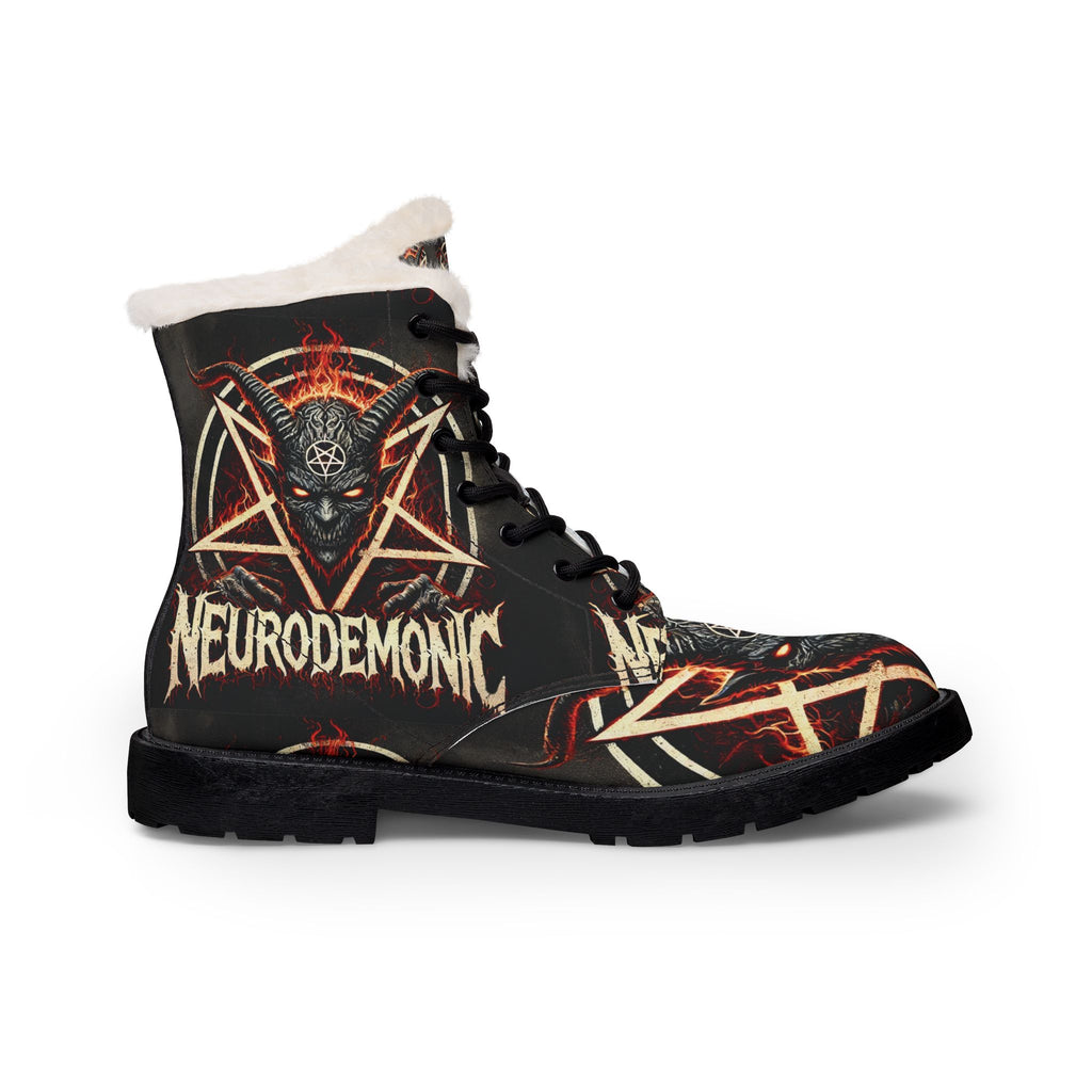 NeuroDemonic Infernal Baphomet "Walk Into Hell" Limited Edition Combat Boots