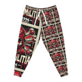 3rd Gen. Blood Red  Skull Athletic Joggers (AOP)- Junglist Militia Since 1996