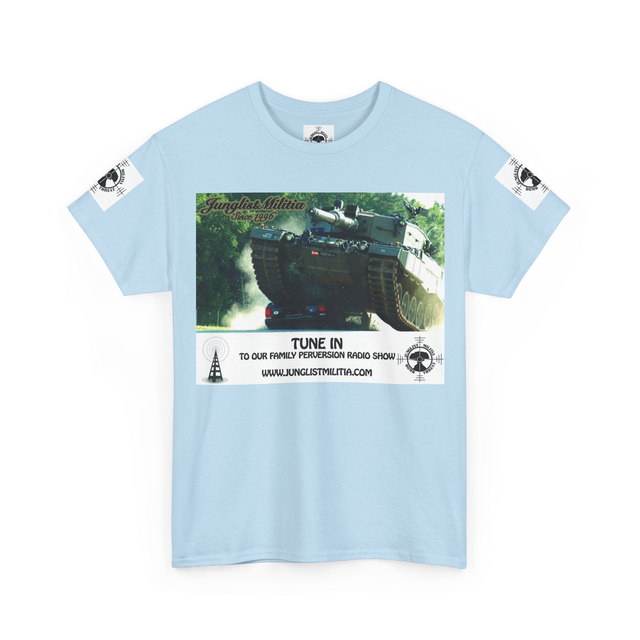 Classic Radio Junglist Militia The Junglist Militia Family Perversion Radio Show Los Angeles, California. Unisex Gildan T-Shirt