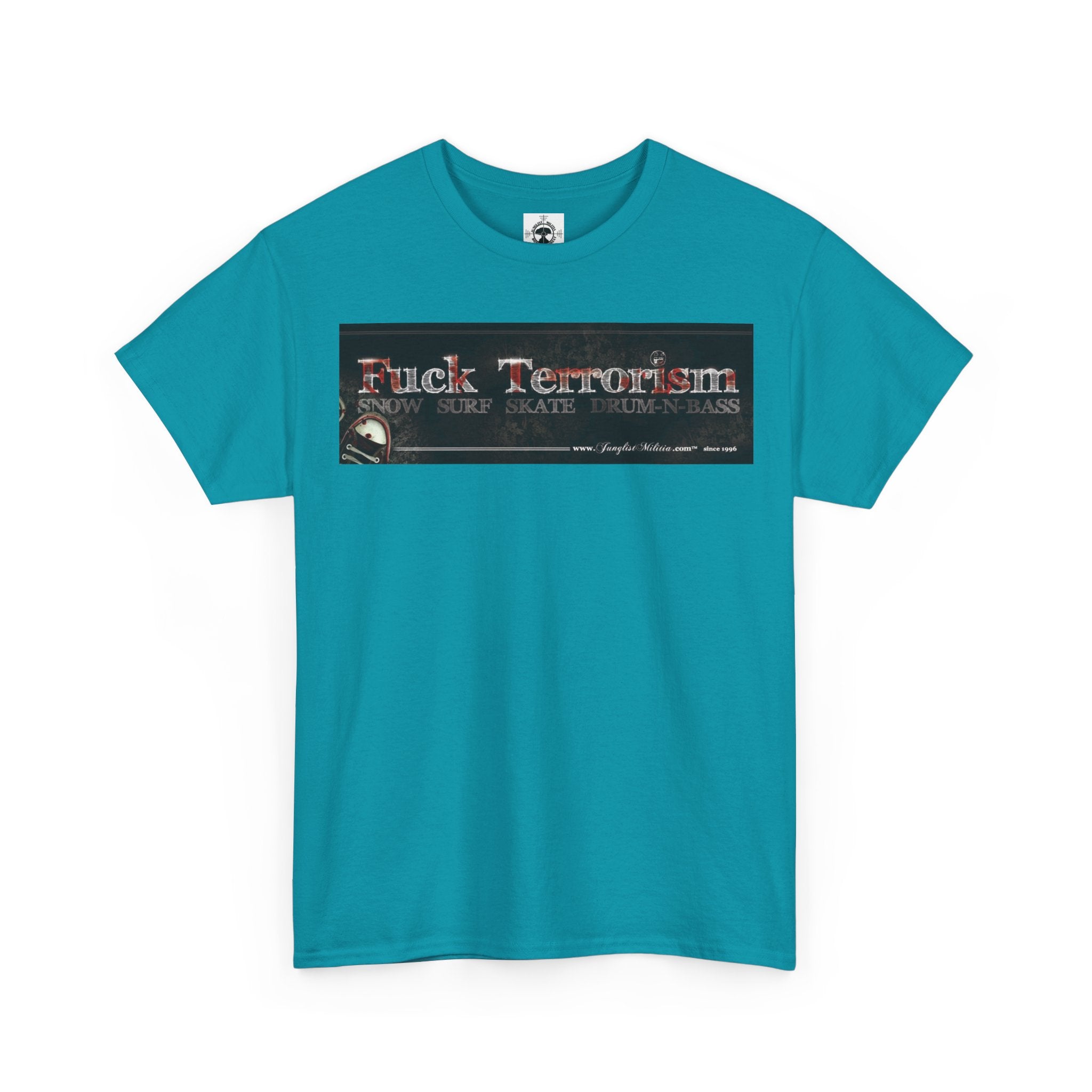 Fuck Terrorism - 1st gen logo - Junglist Militia Since 1996