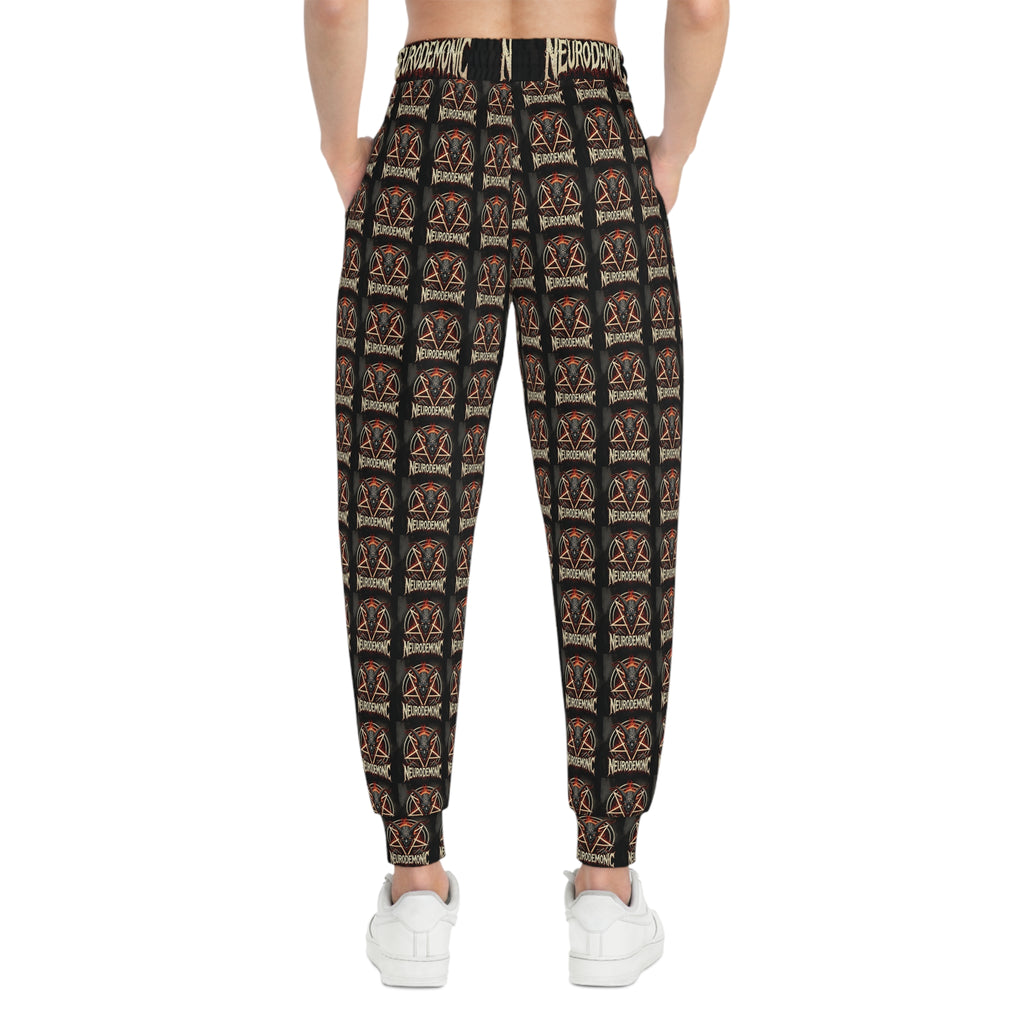 NeuroDemonic Infernal Baphomet Joggers – Premium All-Over Print Streetwear Edition