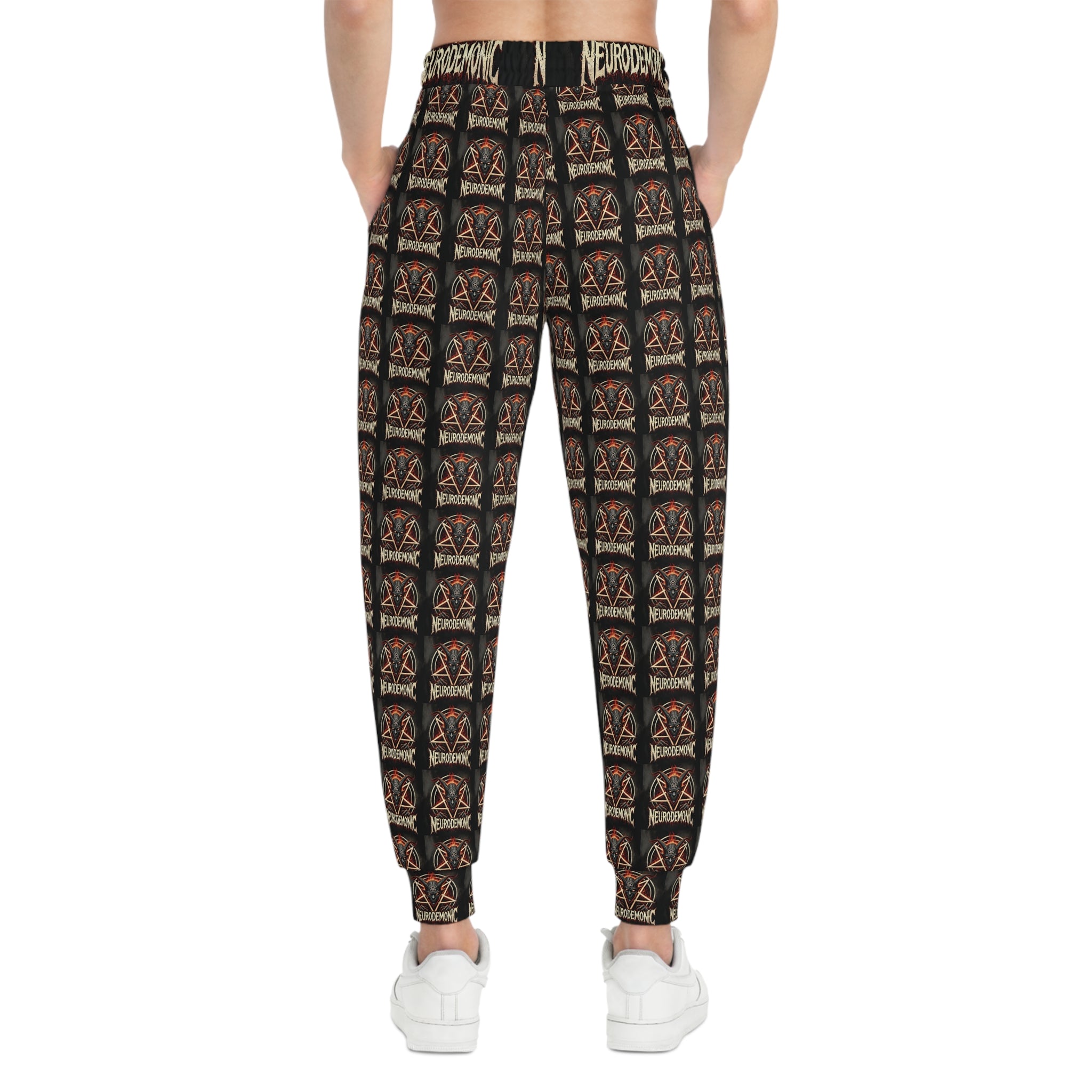 NeuroDemonic Infernal Baphomet Joggers – Premium All-Over Print Streetwear Edition