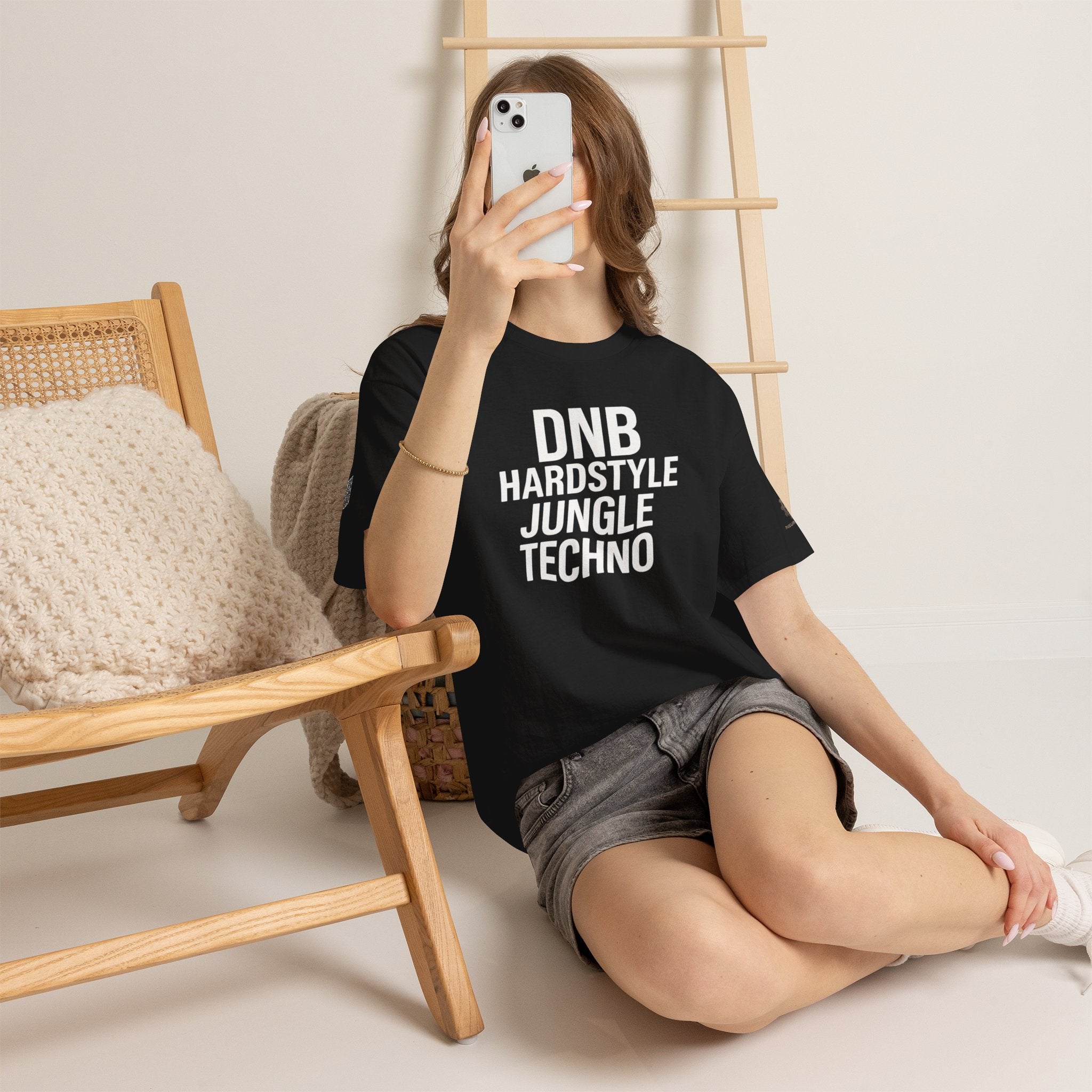 NeuroDemonic Electronic Music Genres T-Shirt — DNB Hardstyle Jungle Techno Graphic Tee