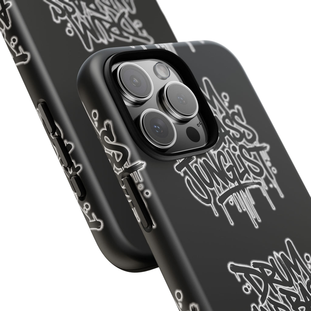Drum and Bass Junglist Black Graffiti Tough Phone Case | iPhone & Samsung Protective Case