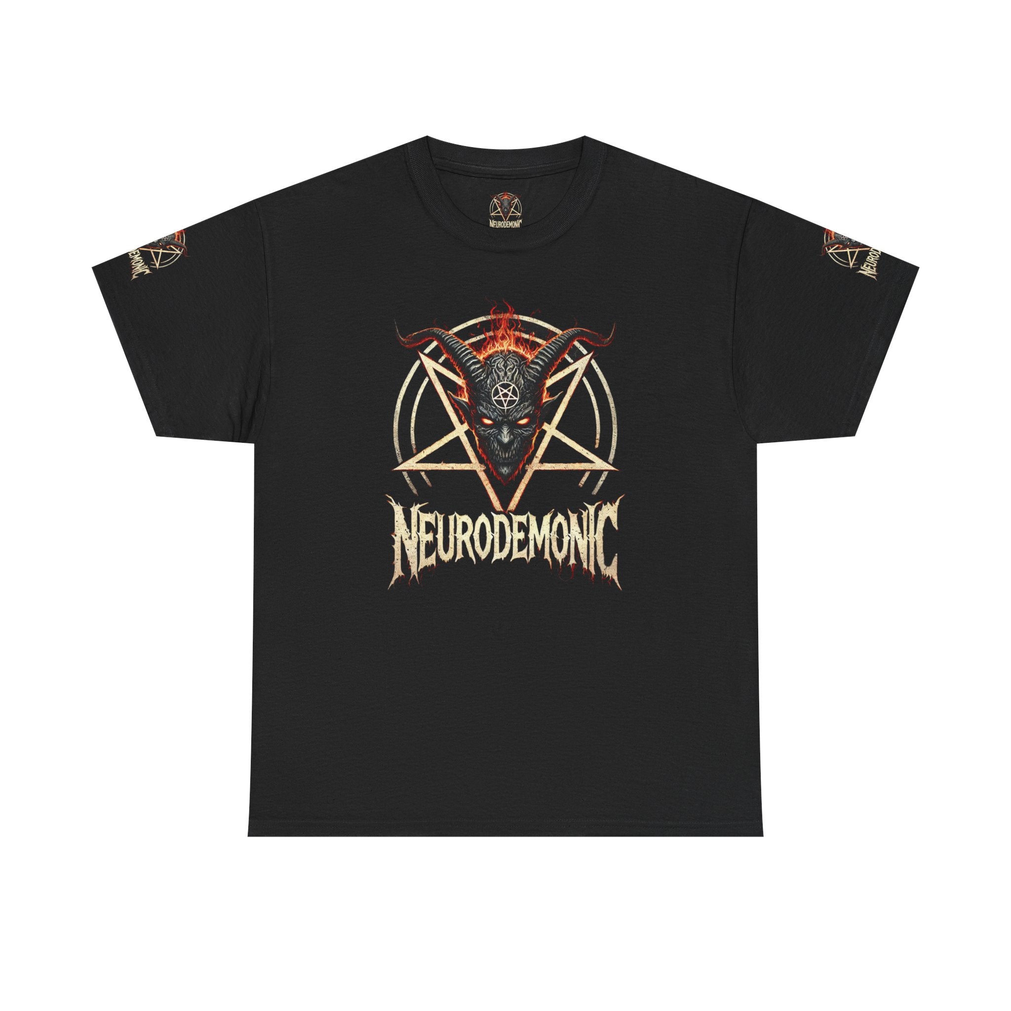 NeuroDemonic Baphomet Pentagram T-Shirt – Heavy Metal Streetwear Edition