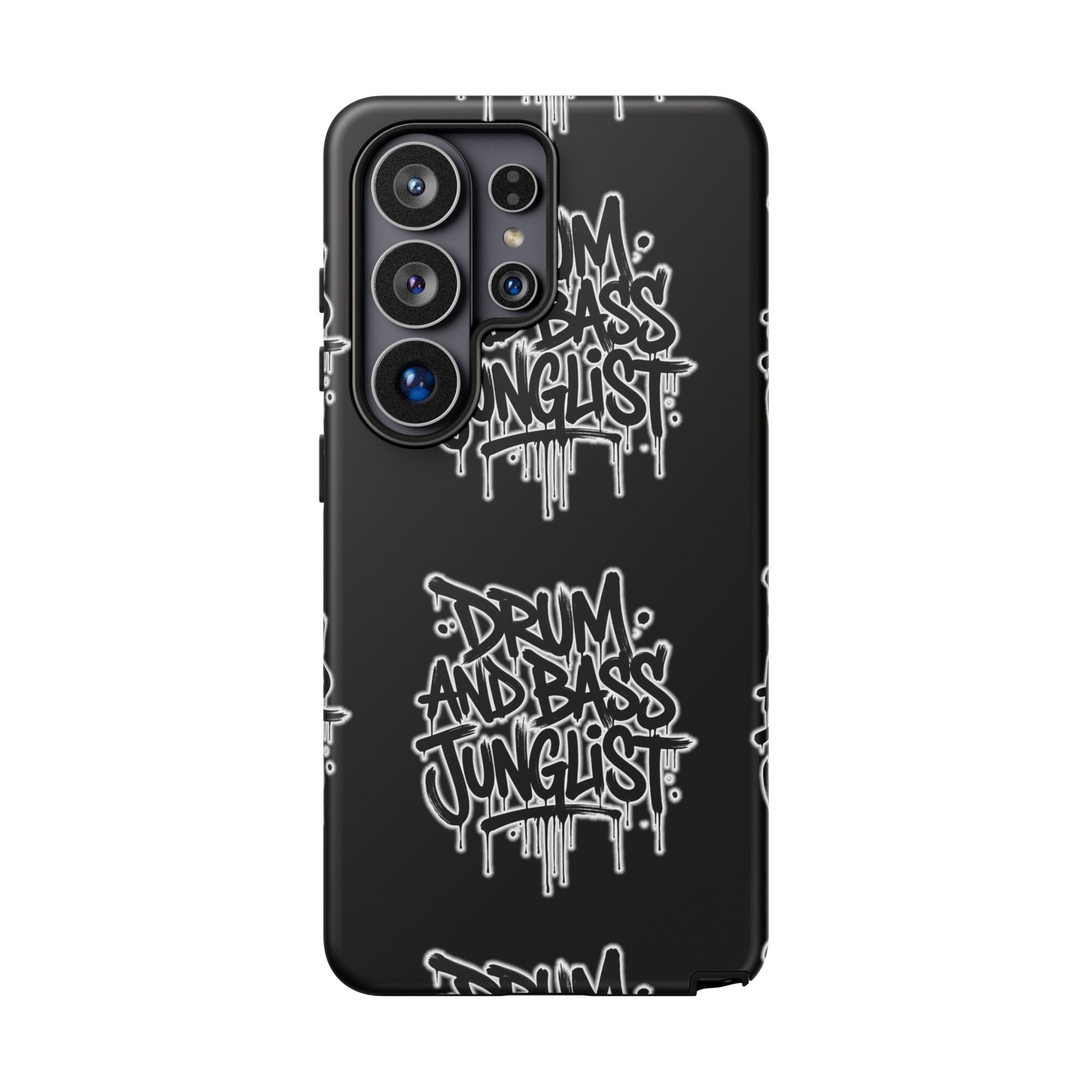 Drum and Bass Junglist Black Graffiti Tough Phone Case | iPhone & Samsung Protective Case