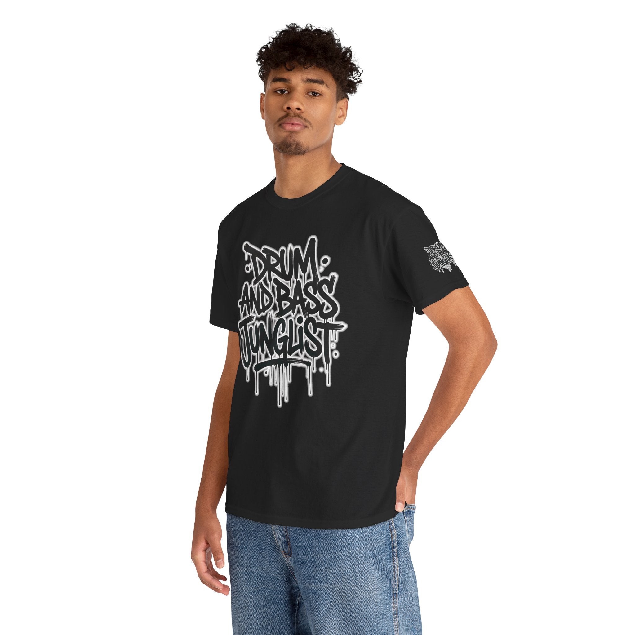 Junglist Militia™ Since 1996 | Drum & Bass Junglist Graffiti Gildan Premium Cotton T-Shirt | NeuroDemonic Records Official Streetwear | 10 Colors