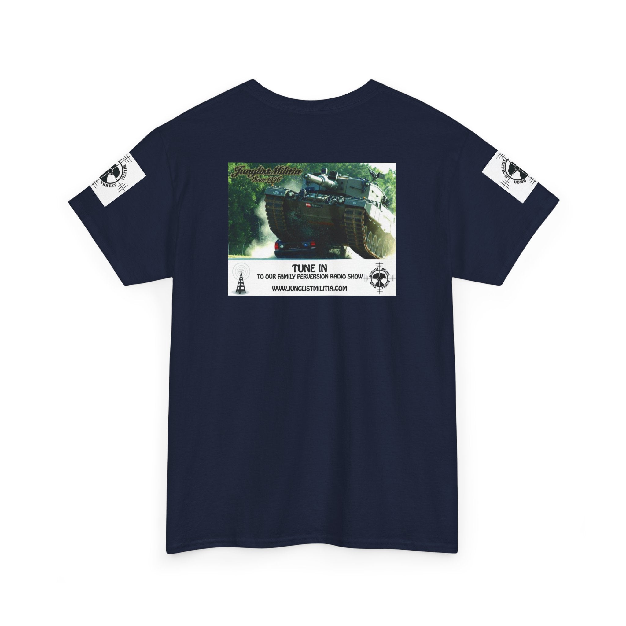 Classic Radio Junglist Militia The Junglist Militia Family Perversion Radio Show Los Angeles, California. Unisex Gildan T-Shirt
