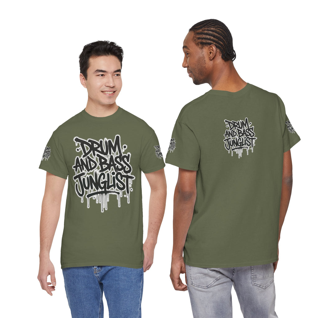 Junglist Militia™ Since 1996 | Drum & Bass Junglist Graffiti Gildan Premium Cotton T-Shirt | NeuroDemonic Records Official Streetwear | 10 Colors