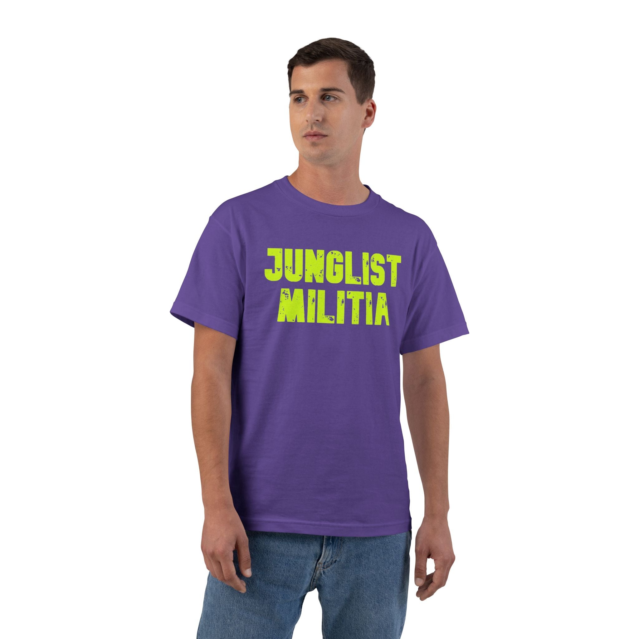 Beefy-T® JUNGLIST MILITIA Short-Sleeve T-Shirt- 12 Colors to choose from. All sizes.