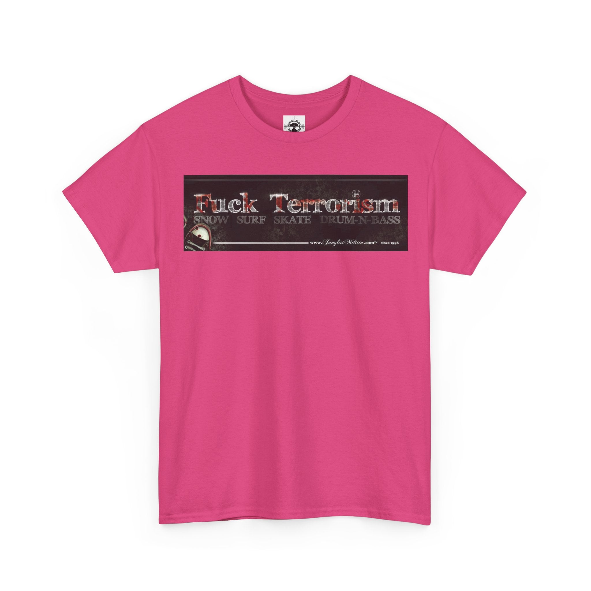Fuck Terrorism - 1st gen logo - Junglist Militia Since 1996