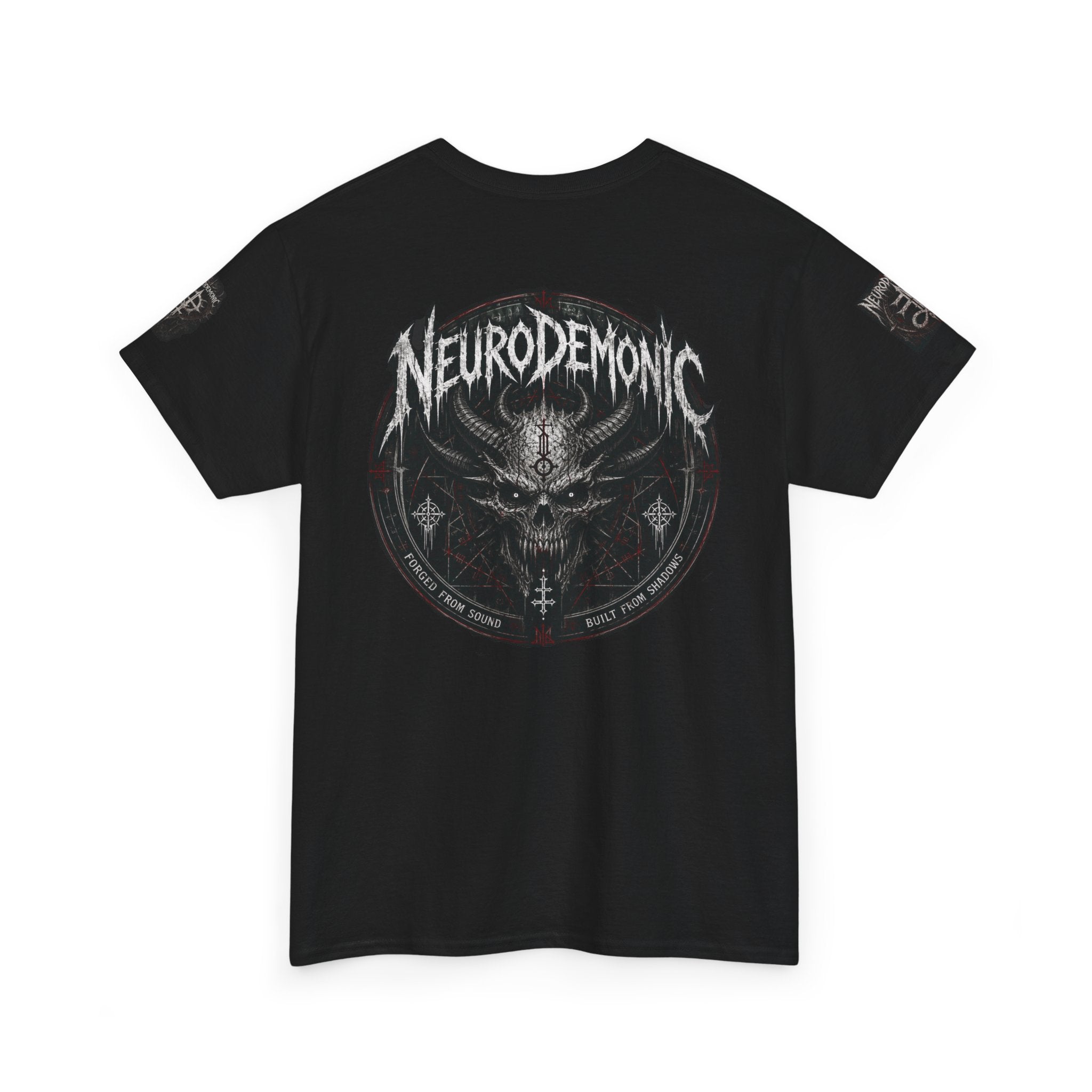 NeuroDemonic Cult Sigil T-Shirt – Forged From Sound, Built From Shadows | Premium Gildan Front & Back Graphic Tee