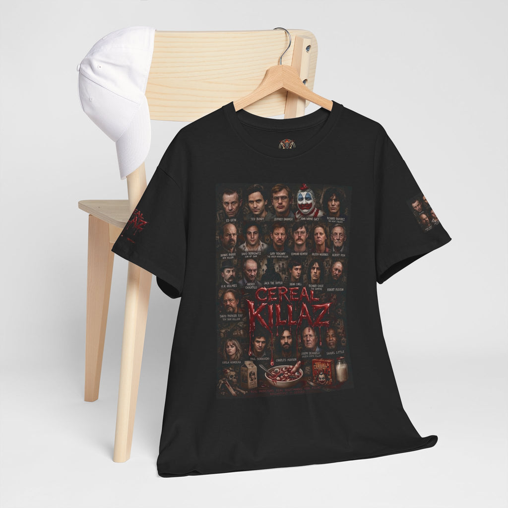 CEREAL KILLAZ™ True Crime Horror Graphic T-Shirt | Gothic Streetwear | NeuroDemonic