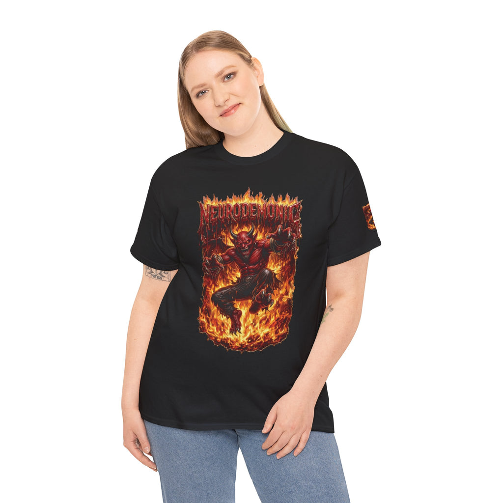 NeuroDemonic® Infernal Demon T-Shirt – Premium Gildan Underground Metal & Drum and Bass Streetwear | Premium Heavy Metal Edition