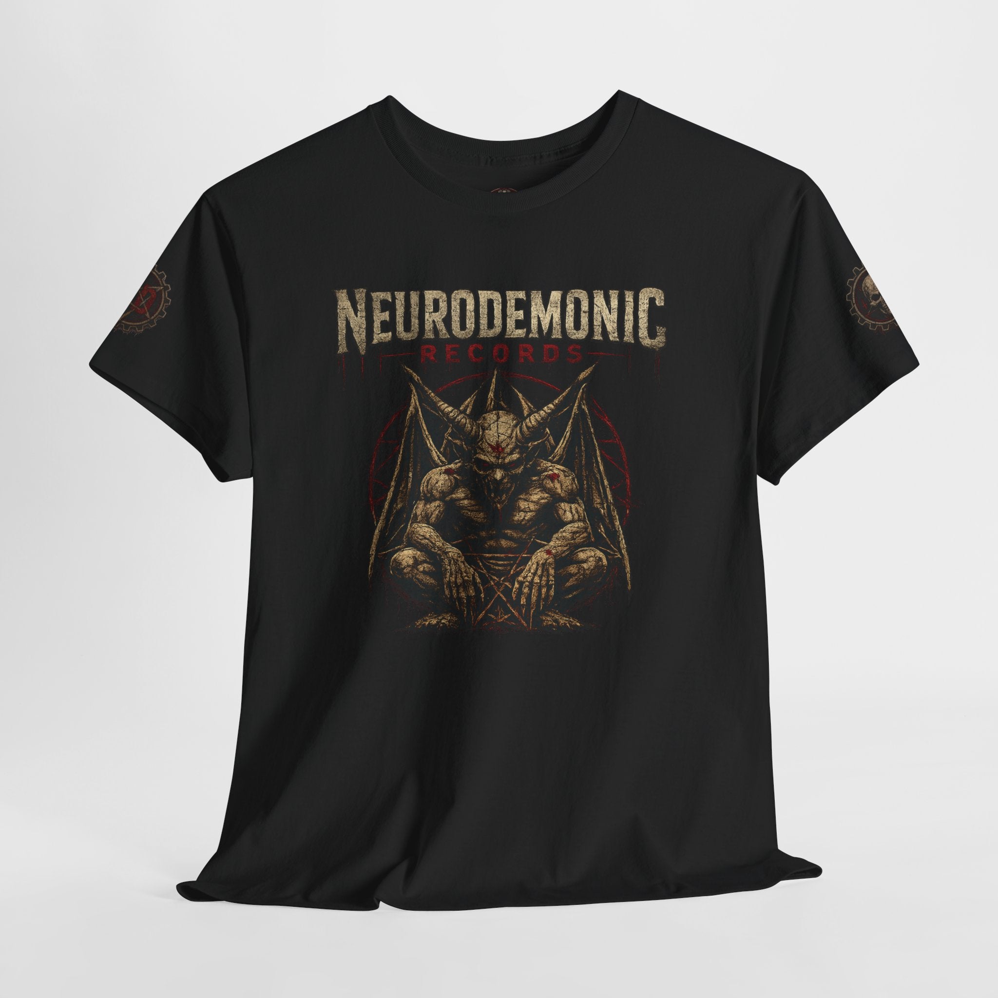 NeuroDemonic Records™ Premium Gildan Cotton T-Shirt – Gargoyle Demon Tour Edition