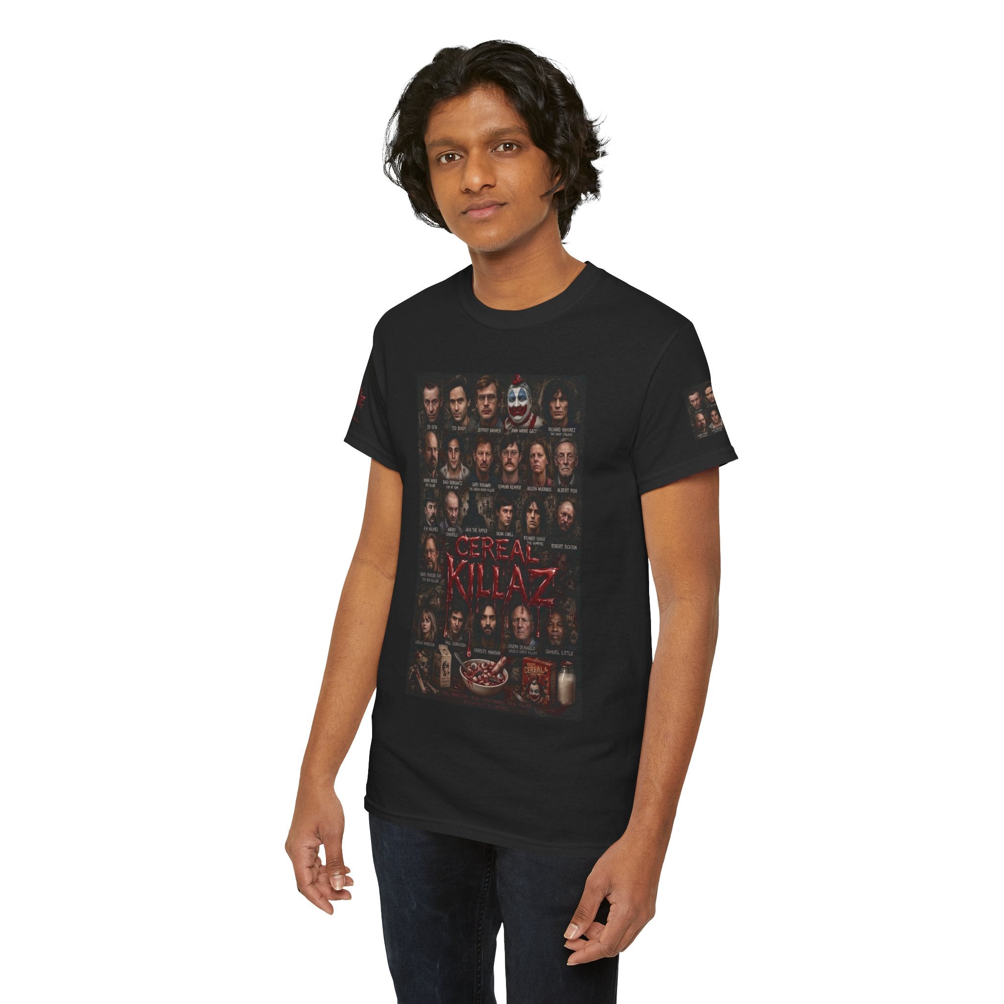 CEREAL KILLAZ™ True Crime Horror Graphic T-Shirt | Gothic Streetwear | NeuroDemonic