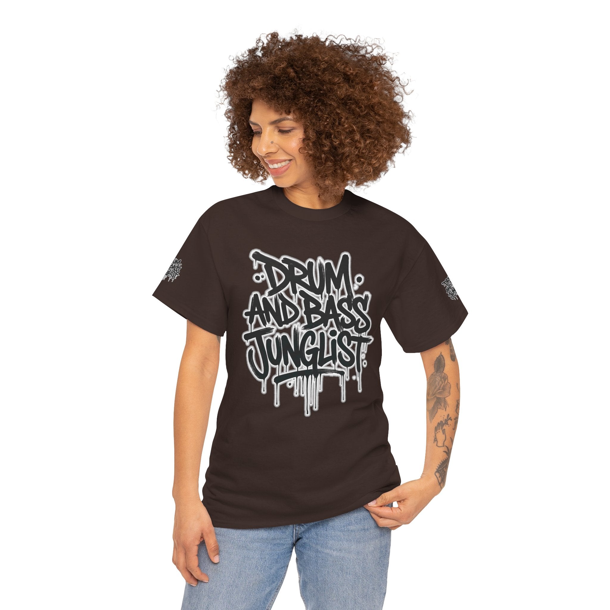Junglist Militia™ Since 1996 | Drum & Bass Junglist Graffiti Gildan Premium Cotton T-Shirt | NeuroDemonic Records Official Streetwear | 10 Colors
