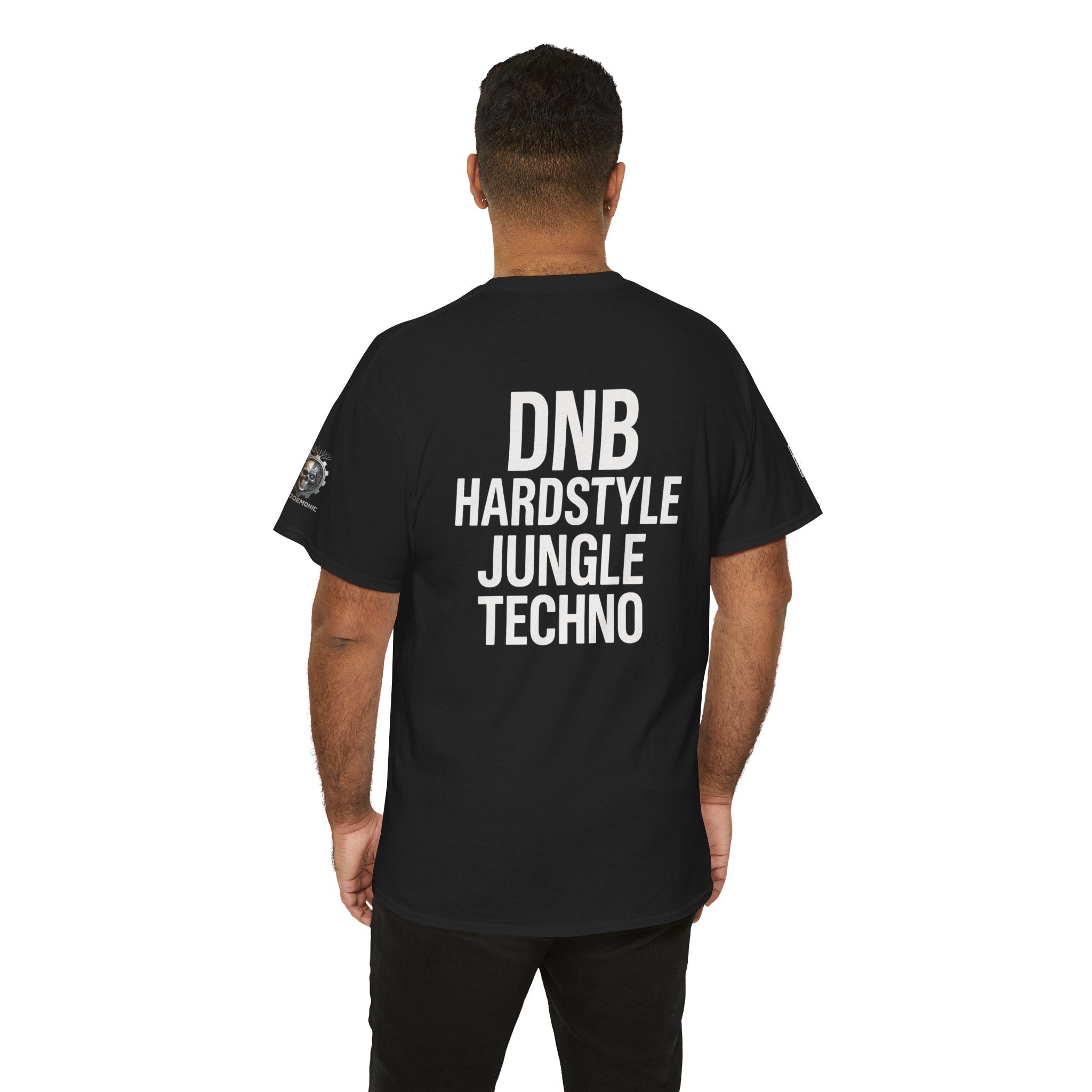 NeuroDemonic Electronic Music Genres T-Shirt — DNB Hardstyle Jungle Techno Graphic Tee