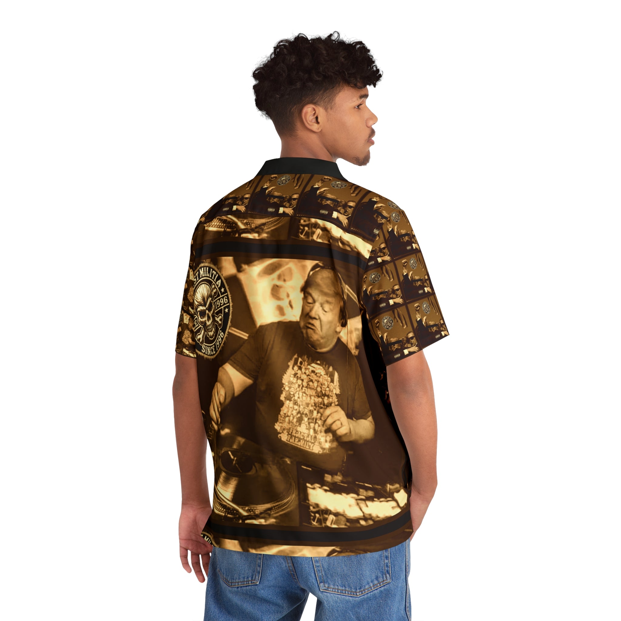 DJ DONALD TRUMP - Men's Hawaiian Shirt (AOP) - Let's Go!!! - Junglist Militia Since 1996