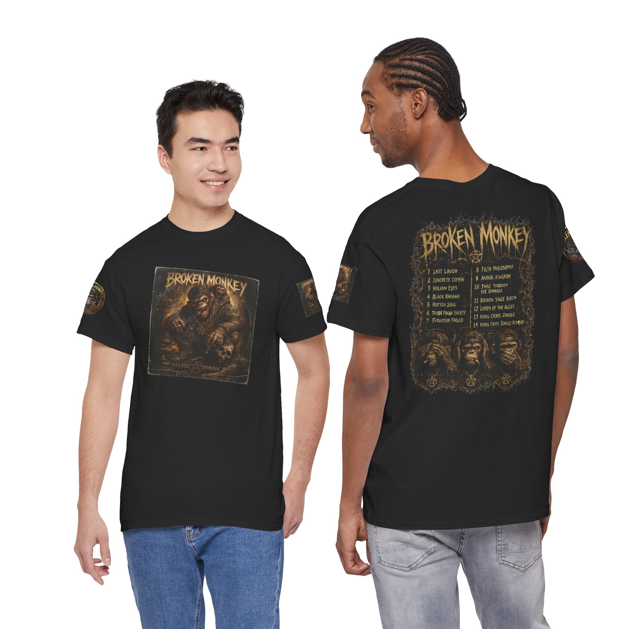 Broken Monkey Limited Edition Concert T-Shirt | Official NeuroDemonic Records Drum and Bass Edition