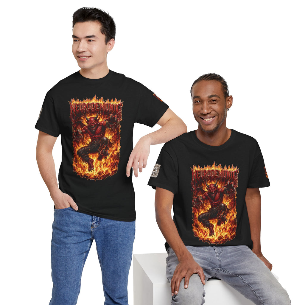 NeuroDemonic® Infernal Demon T-Shirt – Premium Gildan Underground Metal & Drum and Bass Streetwear | Premium Heavy Metal Edition