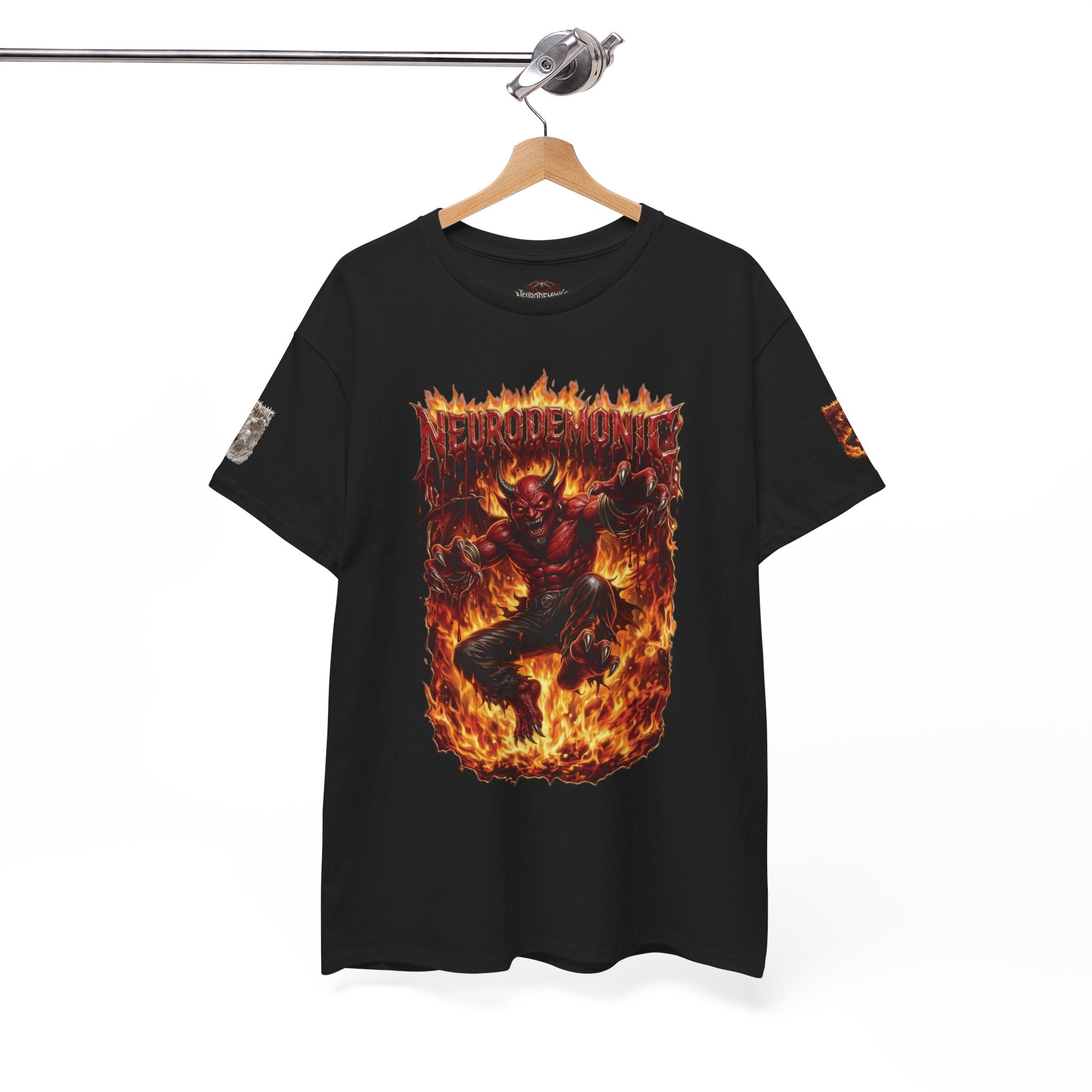 NeuroDemonic® Infernal Demon T-Shirt – Premium Gildan Underground Metal & Drum and Bass Streetwear | Premium Heavy Metal Edition