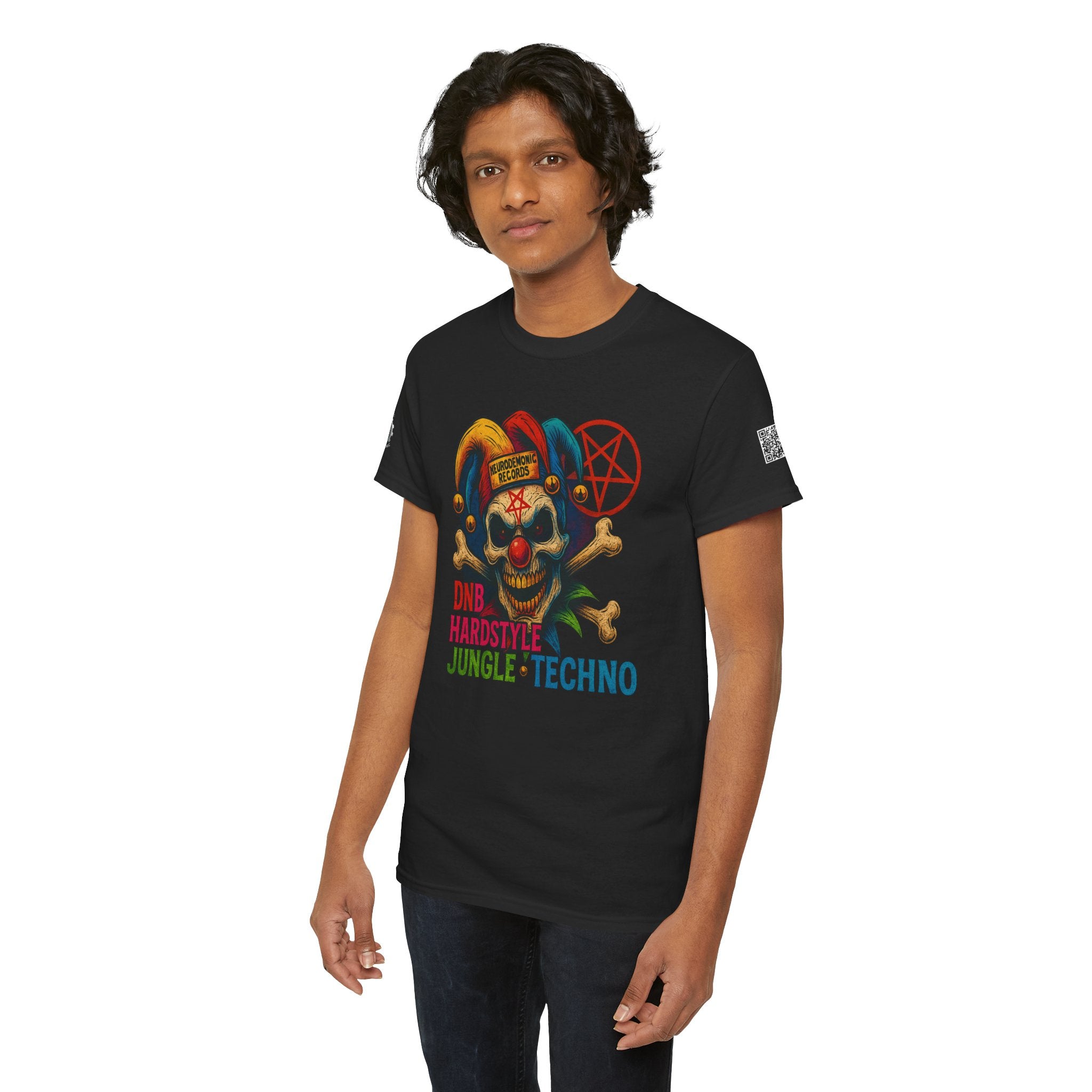 NeuroDemonic Carnival Jester T-Shirt – DNB Hardstyle Jungle Techno Edition