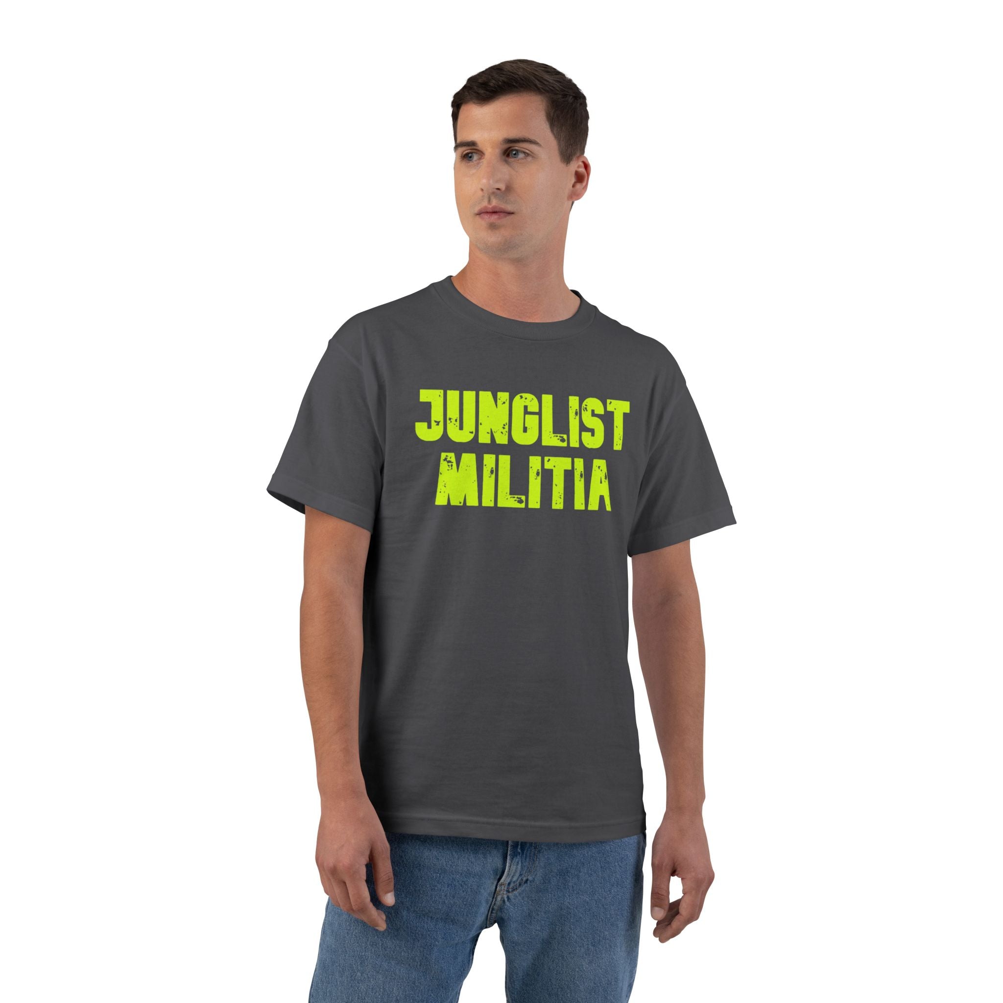 Beefy-T® JUNGLIST MILITIA Short-Sleeve T-Shirt- 12 Colors to choose from. All sizes.