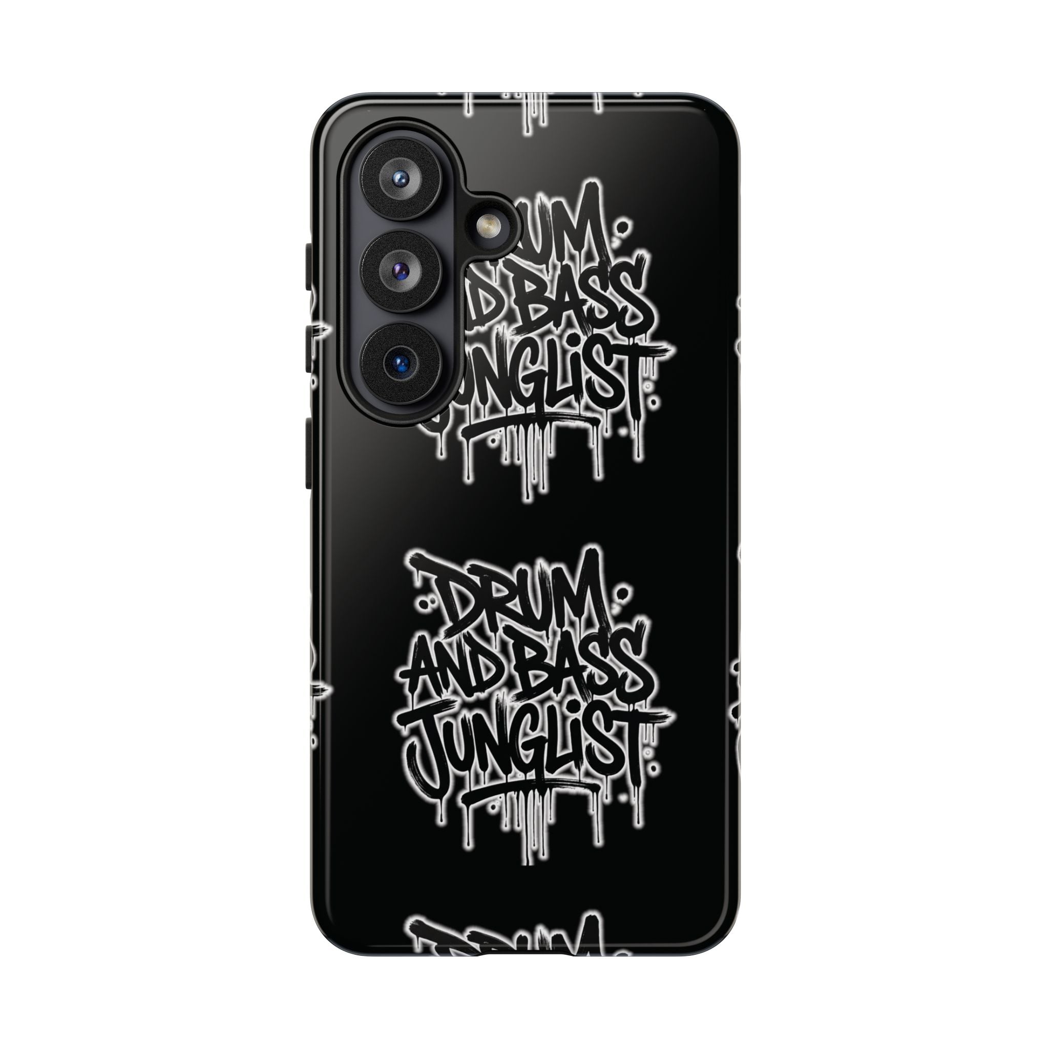 Drum and Bass Junglist Black Graffiti Tough Phone Case | iPhone & Samsung Protective Case