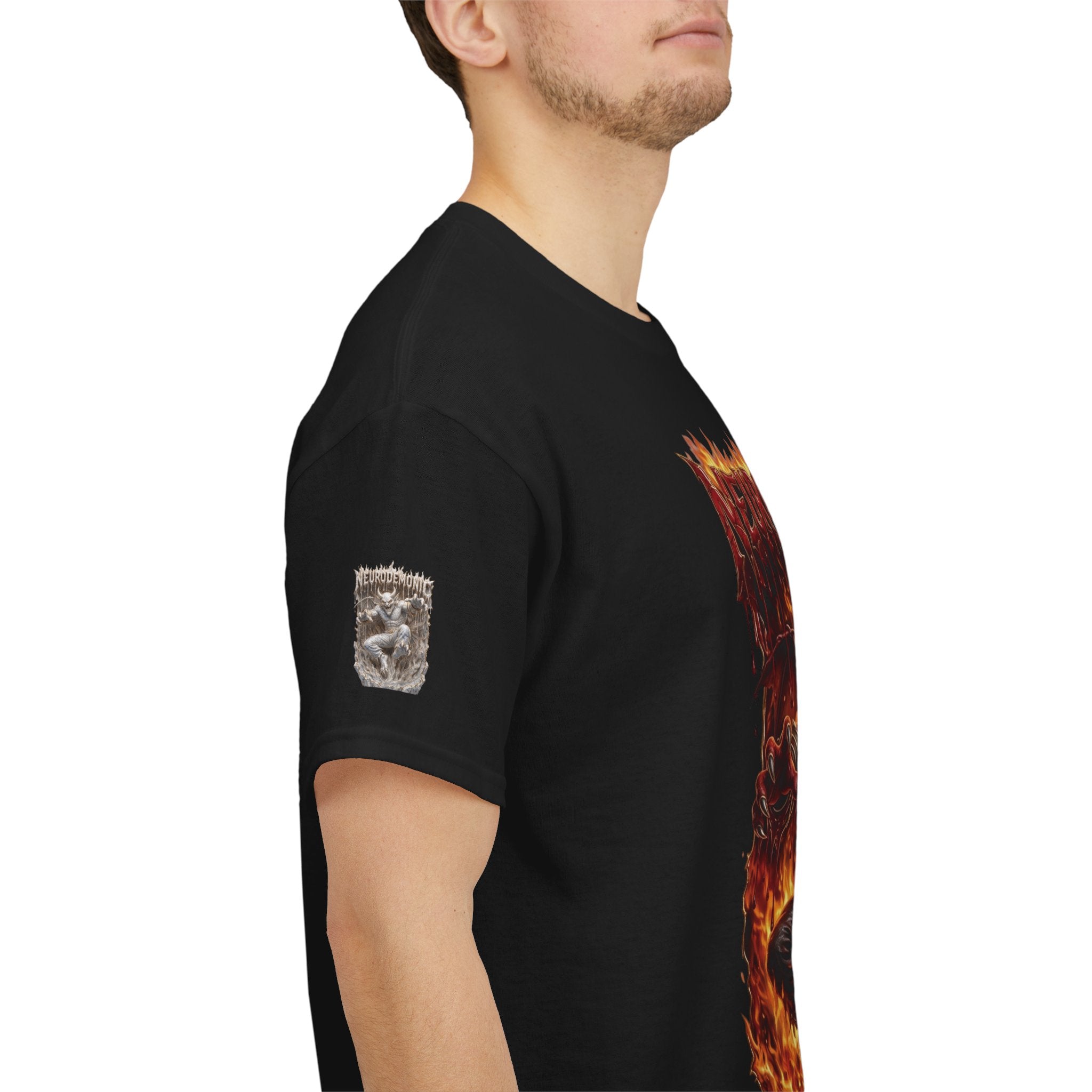 NeuroDemonic® Infernal Demon T-Shirt – Premium Gildan Underground Metal & Drum and Bass Streetwear | Premium Heavy Metal Edition