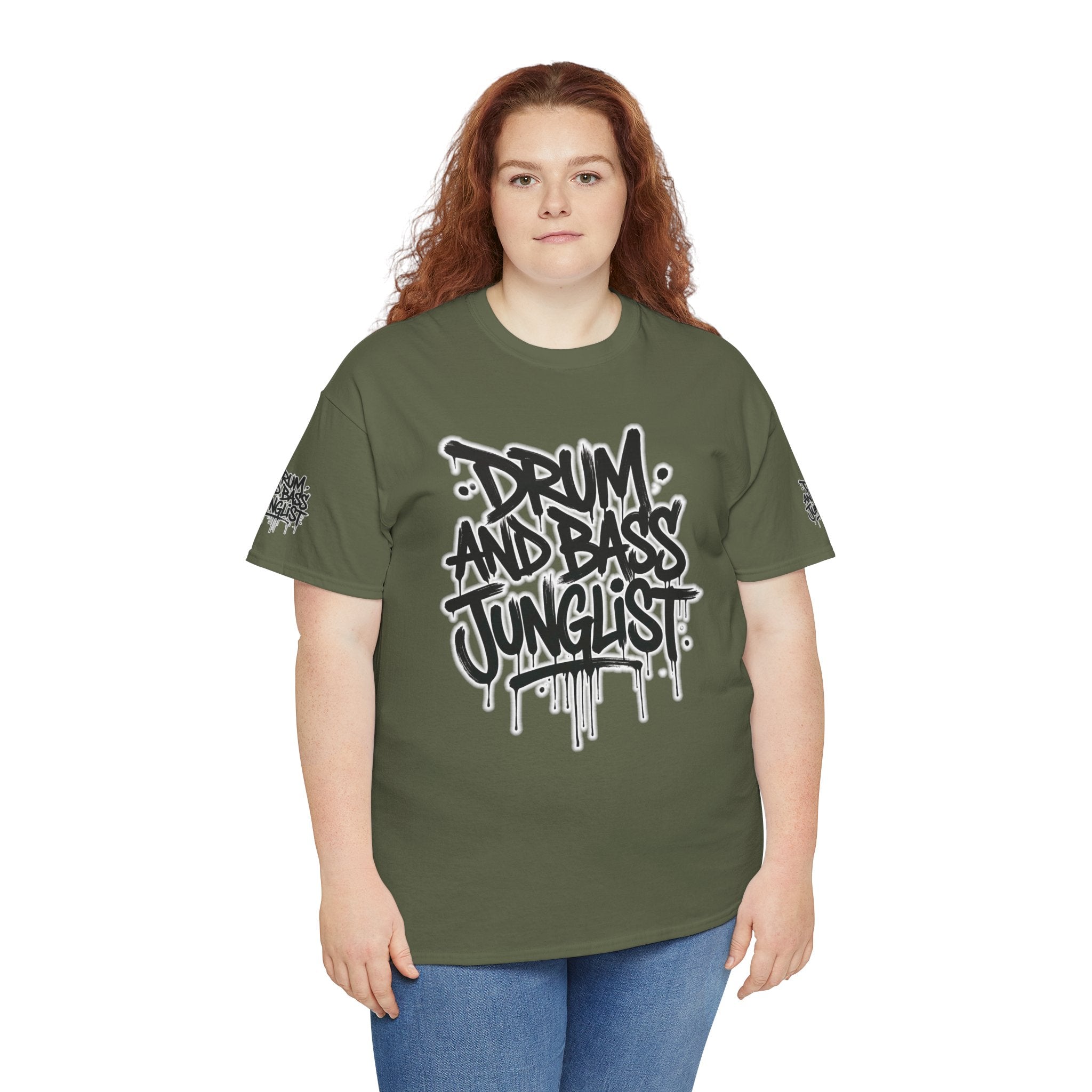 Junglist Militia™ Since 1996 | Drum & Bass Junglist Graffiti Gildan Premium Cotton T-Shirt | NeuroDemonic Records Official Streetwear | 10 Colors