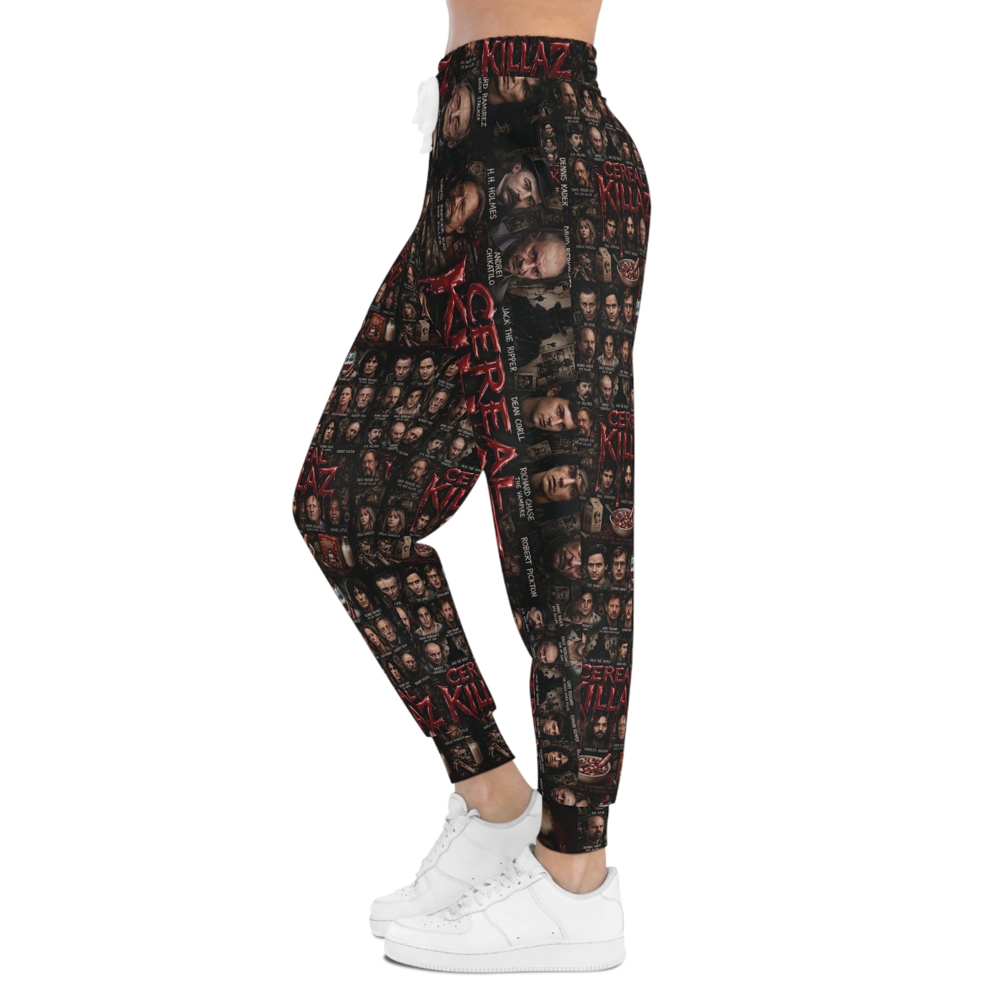 CEREAL KILLAZ Unisex All-Over Print Joggers | True Crime Horror Streetwear Sweatpants